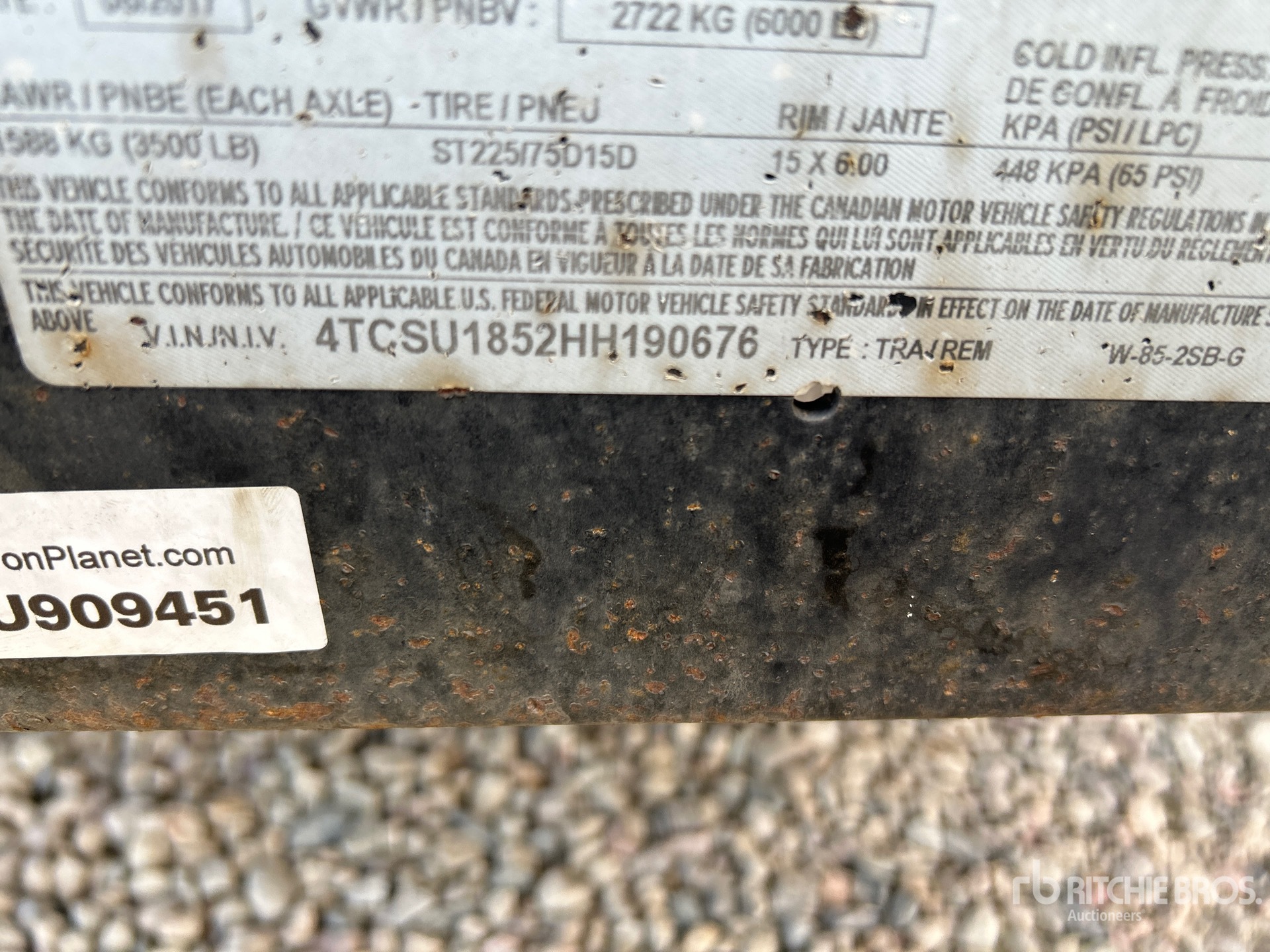 General Appearance with N.º de serie/VIN