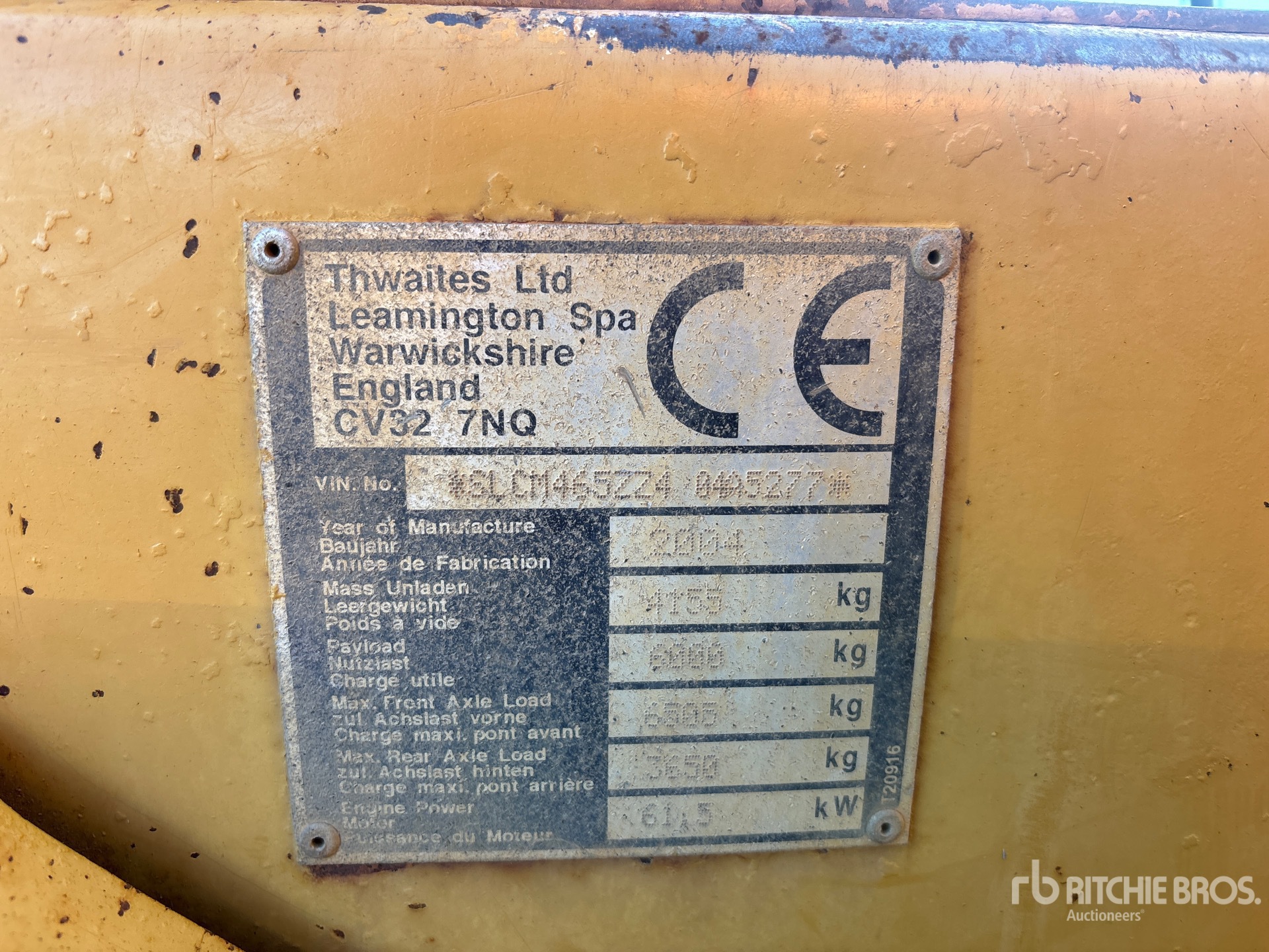 General Appearance with Numéro de série/Numéro d'identification du véhicule automobile