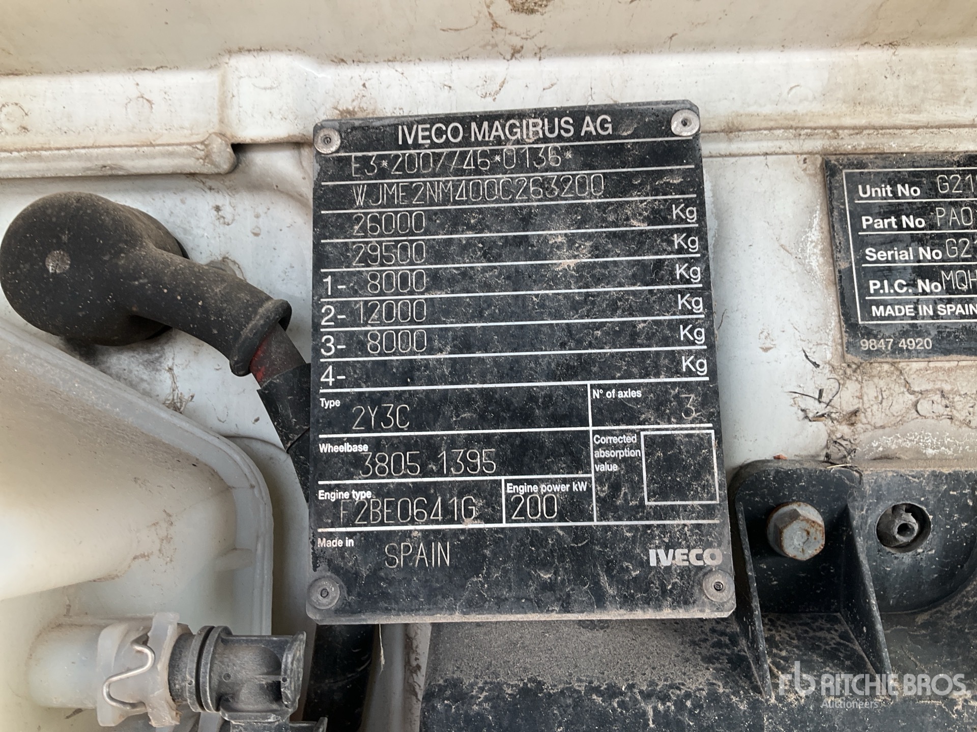 General Appearance with N.º de serie/VIN