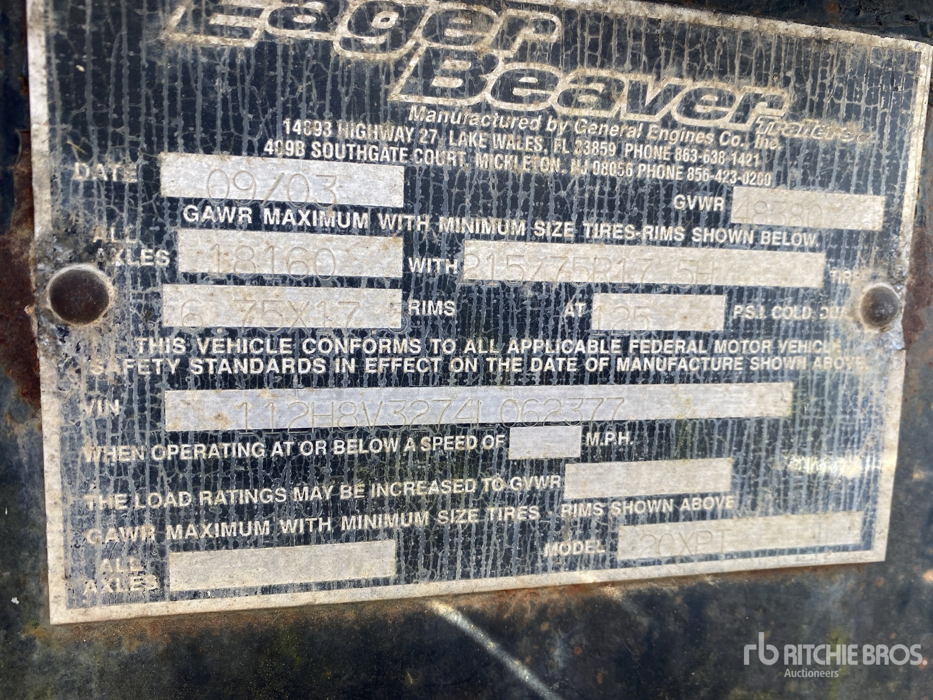 General Appearance with Numer seryjny/numer identyfikacyjny pojazdu