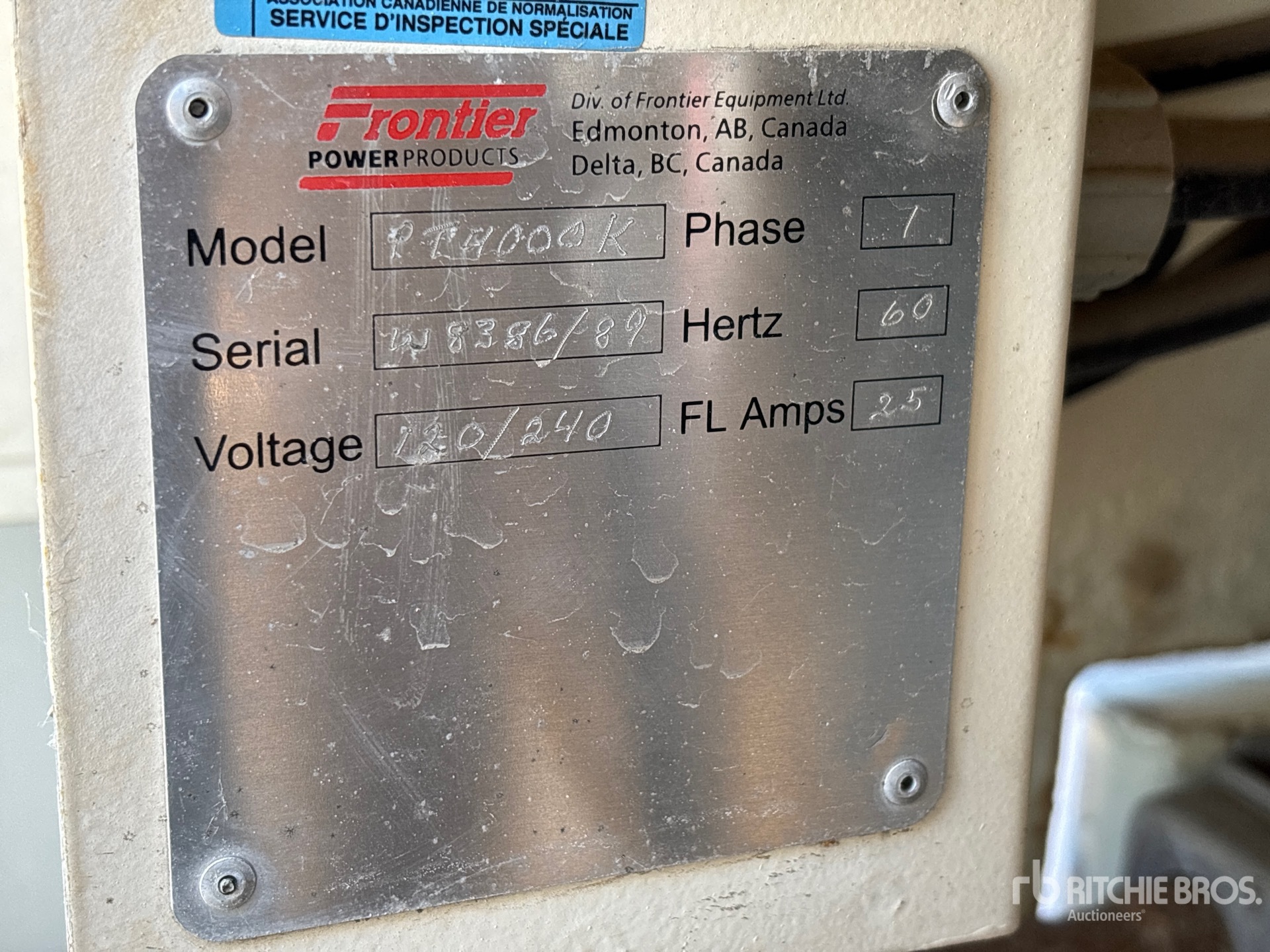 General Appearance with Unit Serial Number