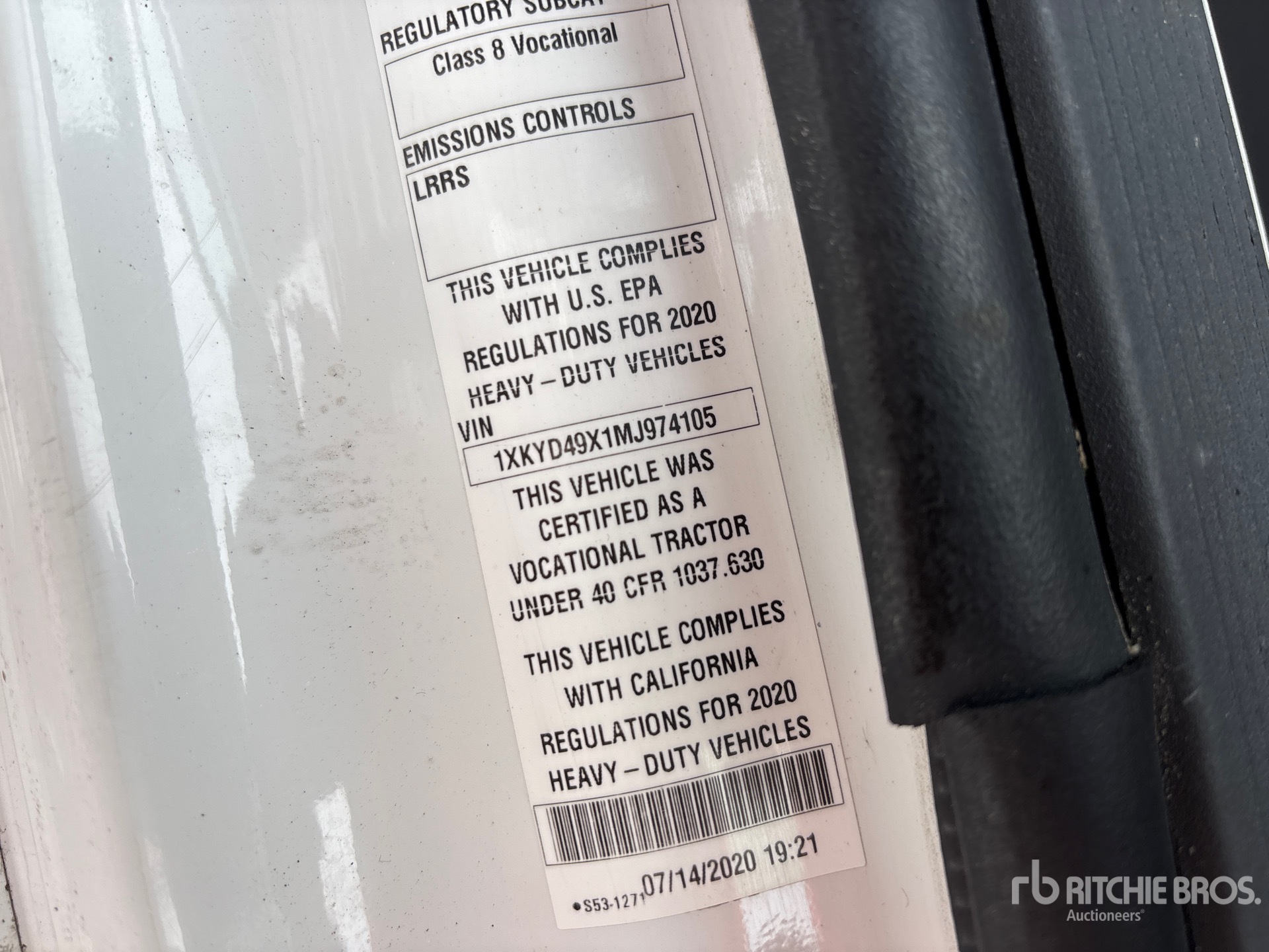 General Appearance with Second Serial Number/VIN Photo