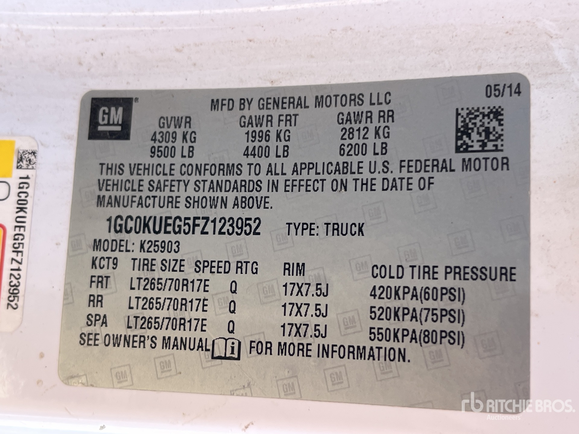 General Appearance with Numero seriale/numero d’identificazione del veicolo (VIN)