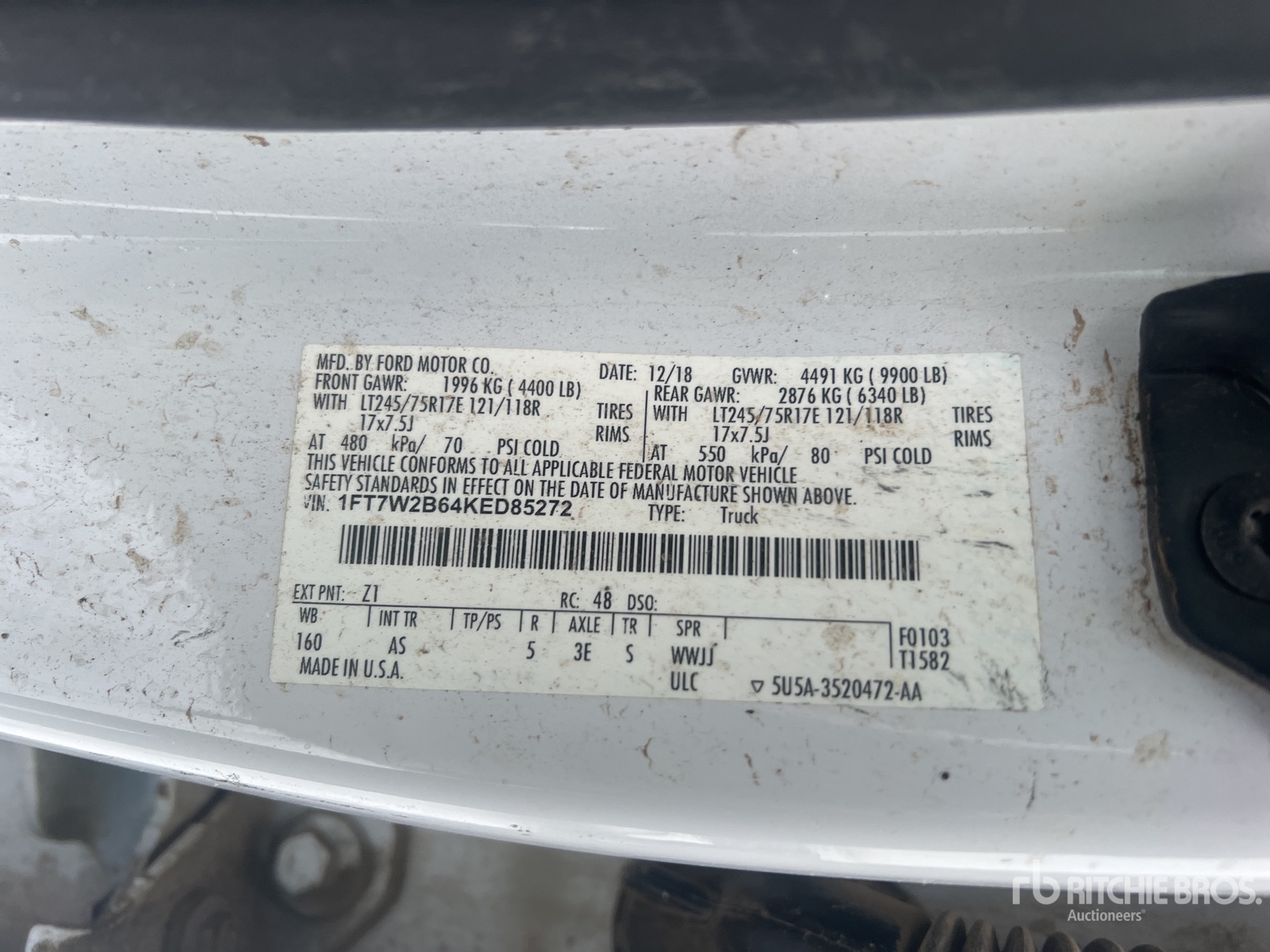 General Appearance with N.º de serie/VIN