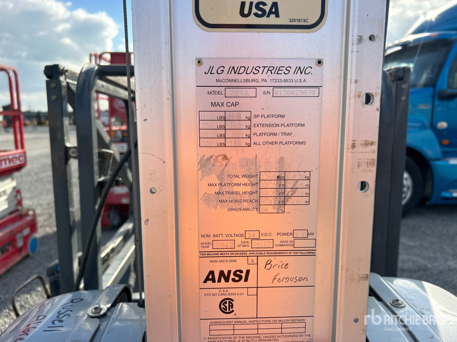 General Appearance with N.º de serie/VIN