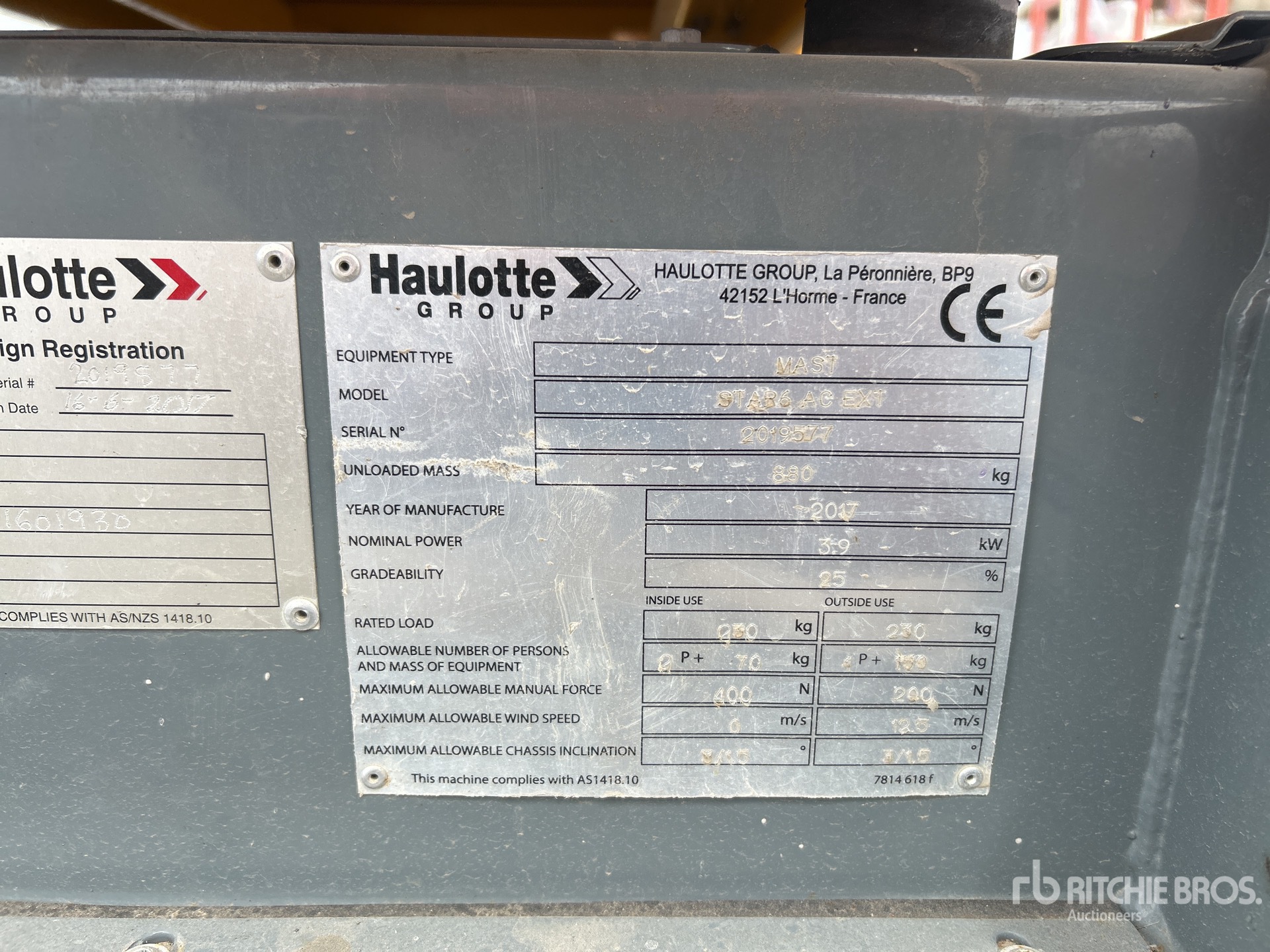 General Appearance with N.º de serie/VIN