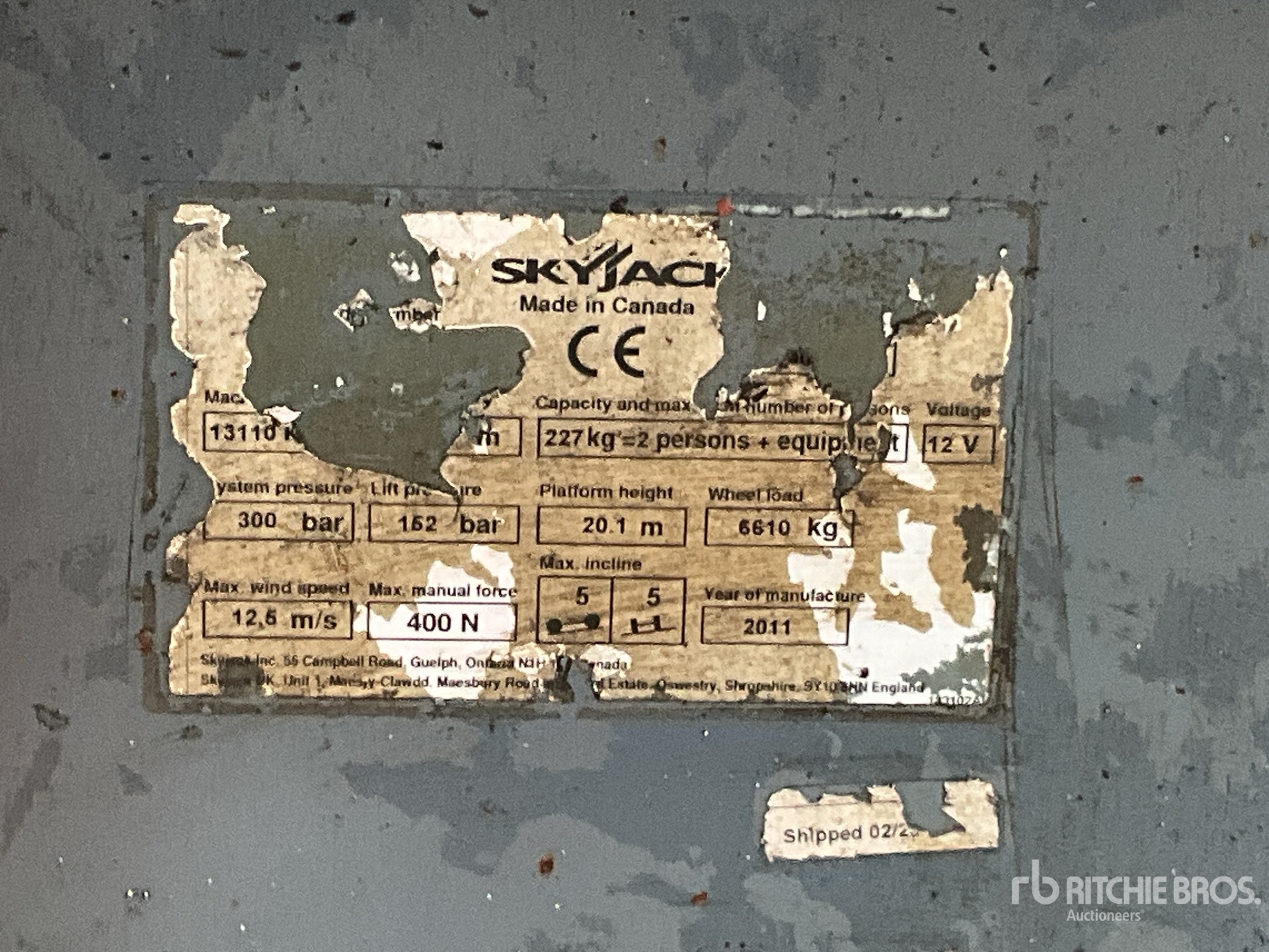 General Appearance with N.º de serie/VIN