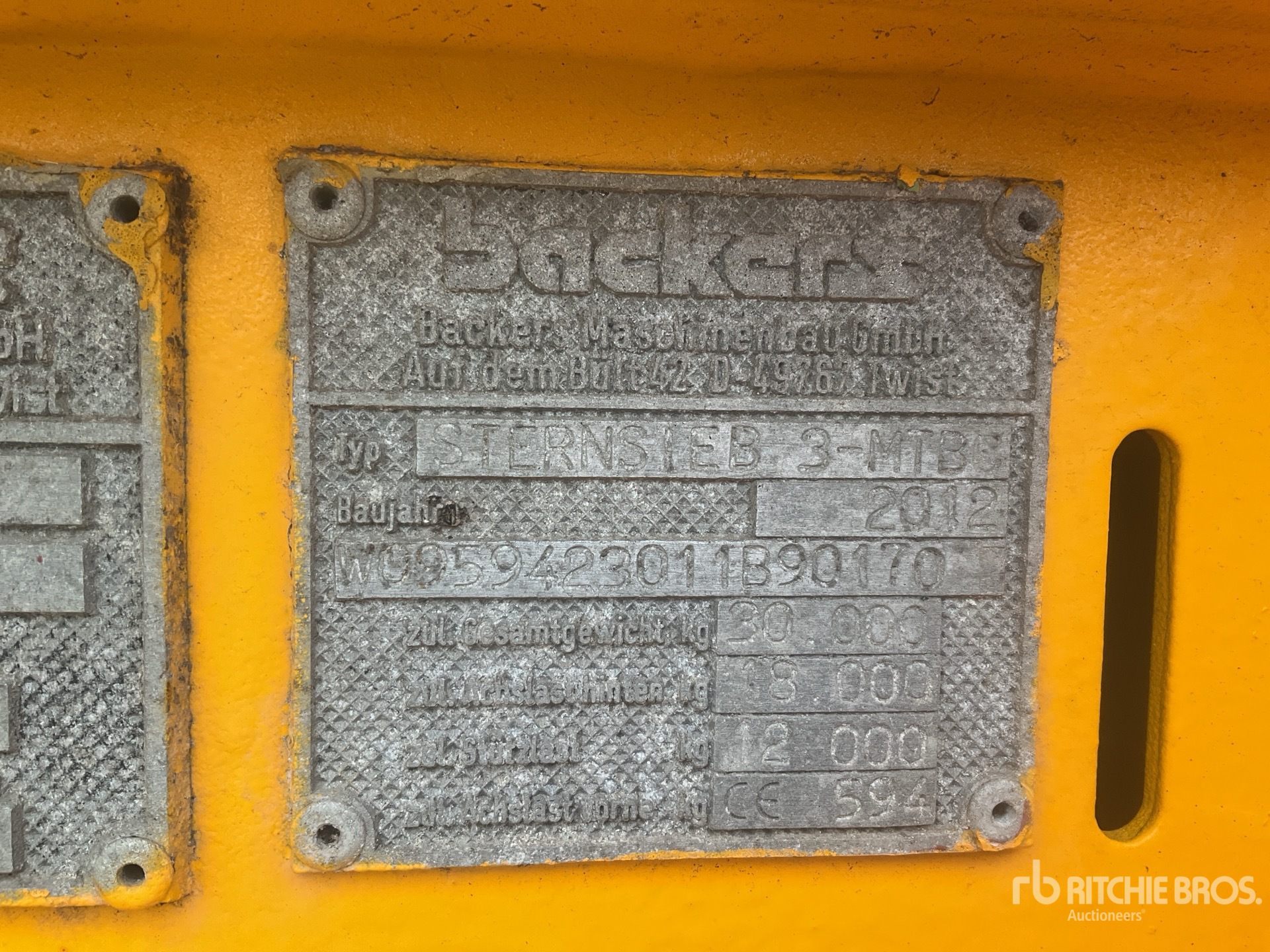 General Appearance with N.º de serie/VIN