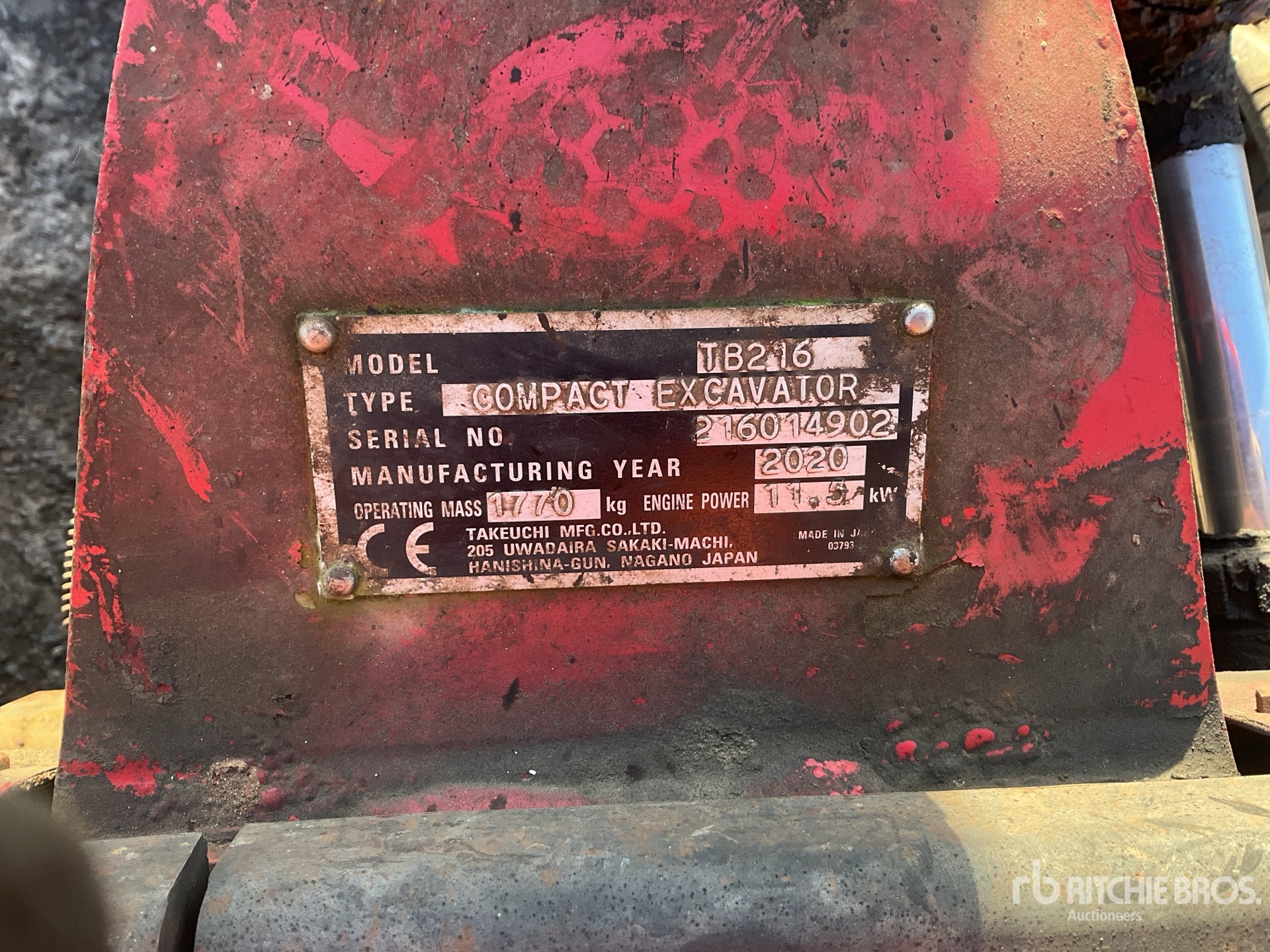 General Appearance with N.º de serie/VIN