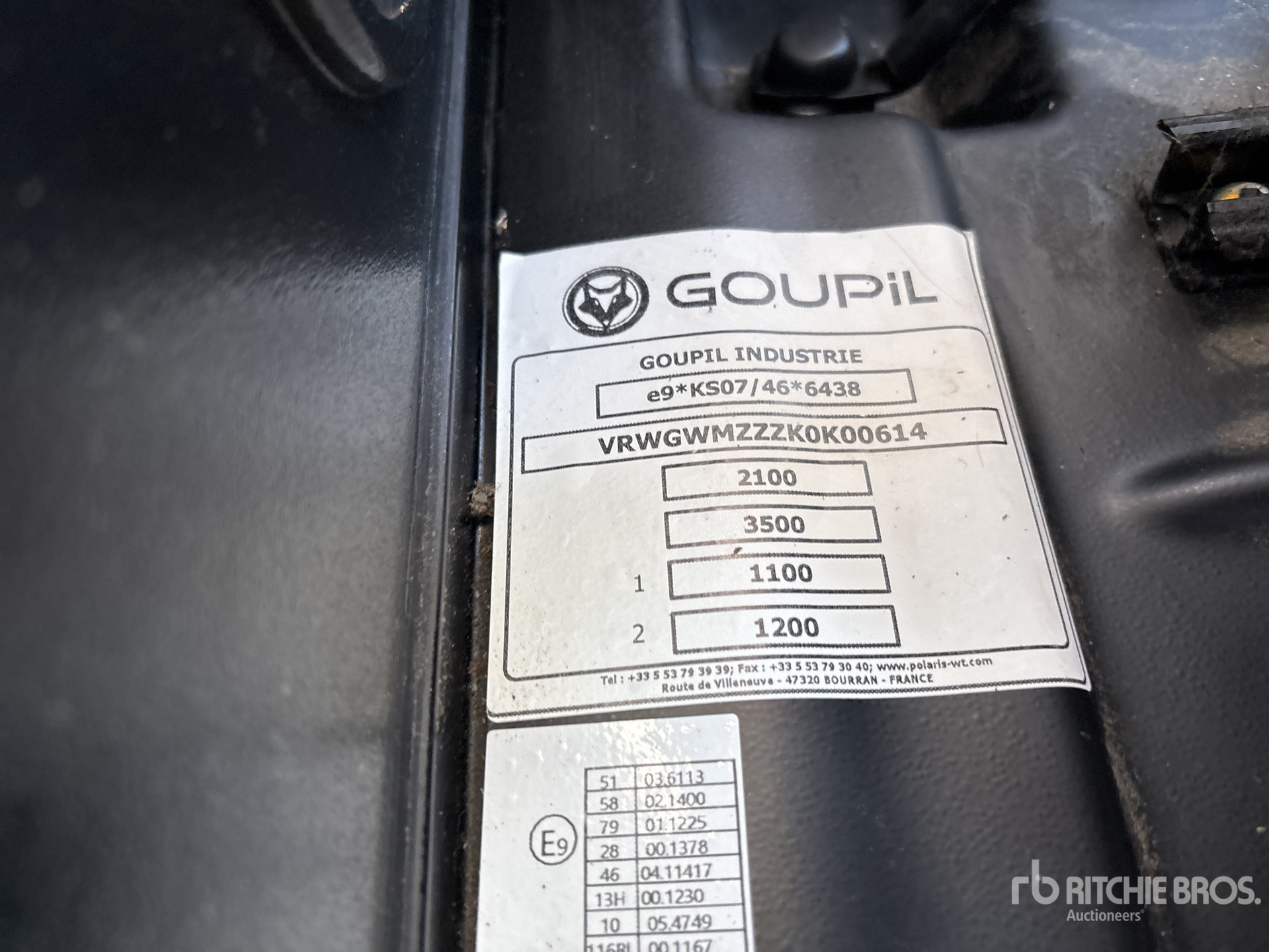 General Appearance with Numer seryjny/numer identyfikacyjny pojazdu