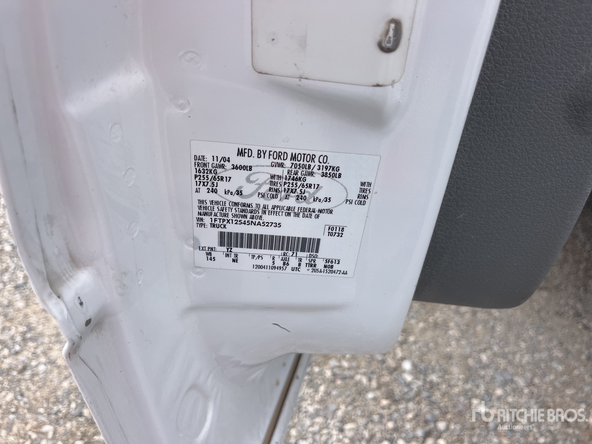 General Appearance with Numero seriale/numero d’identificazione del veicolo (VIN)