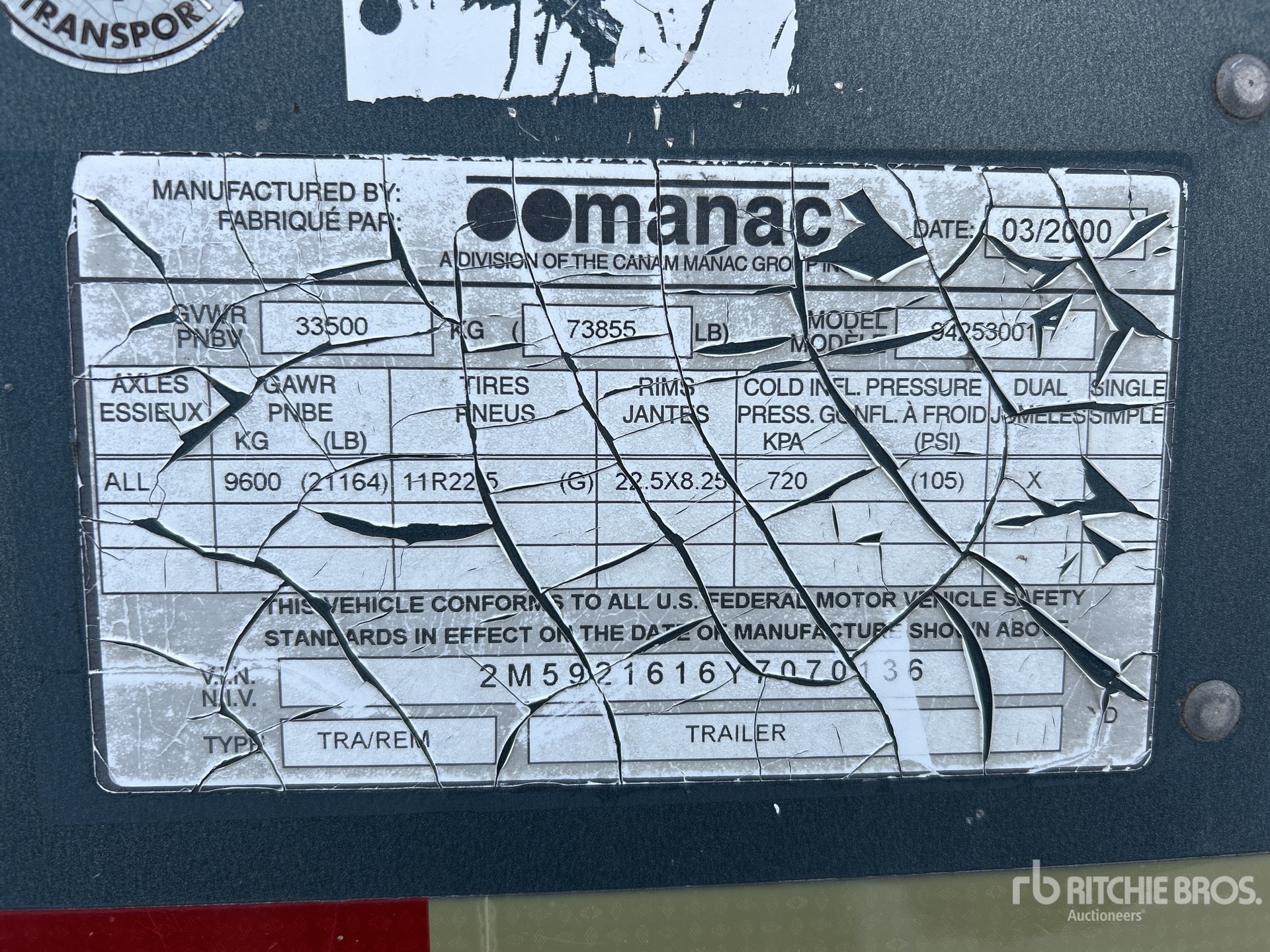 General Appearance with Numéro de série/Numéro d'identification du véhicule automobile