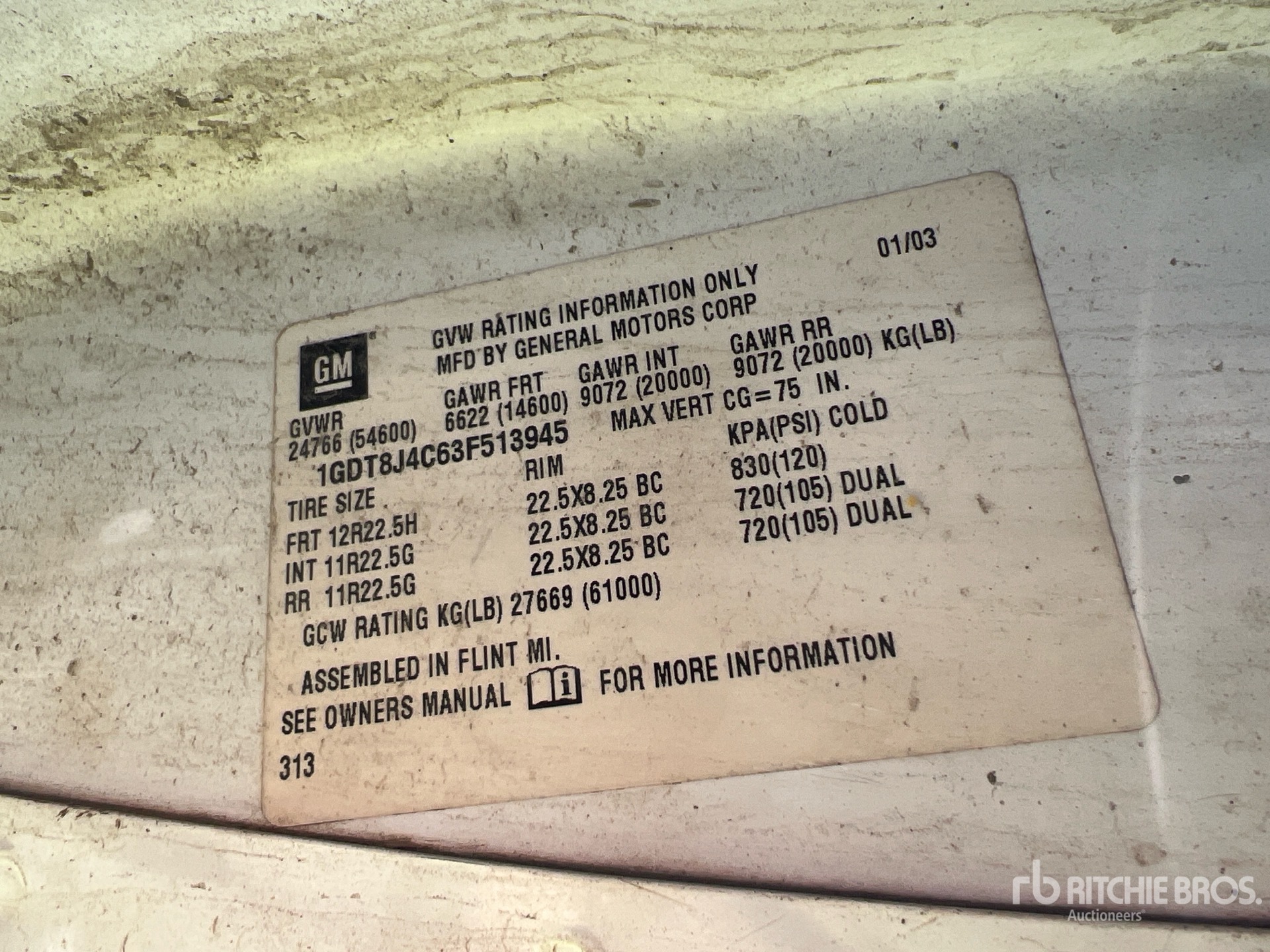 General Appearance with Numero seriale/numero d’identificazione del veicolo (VIN)