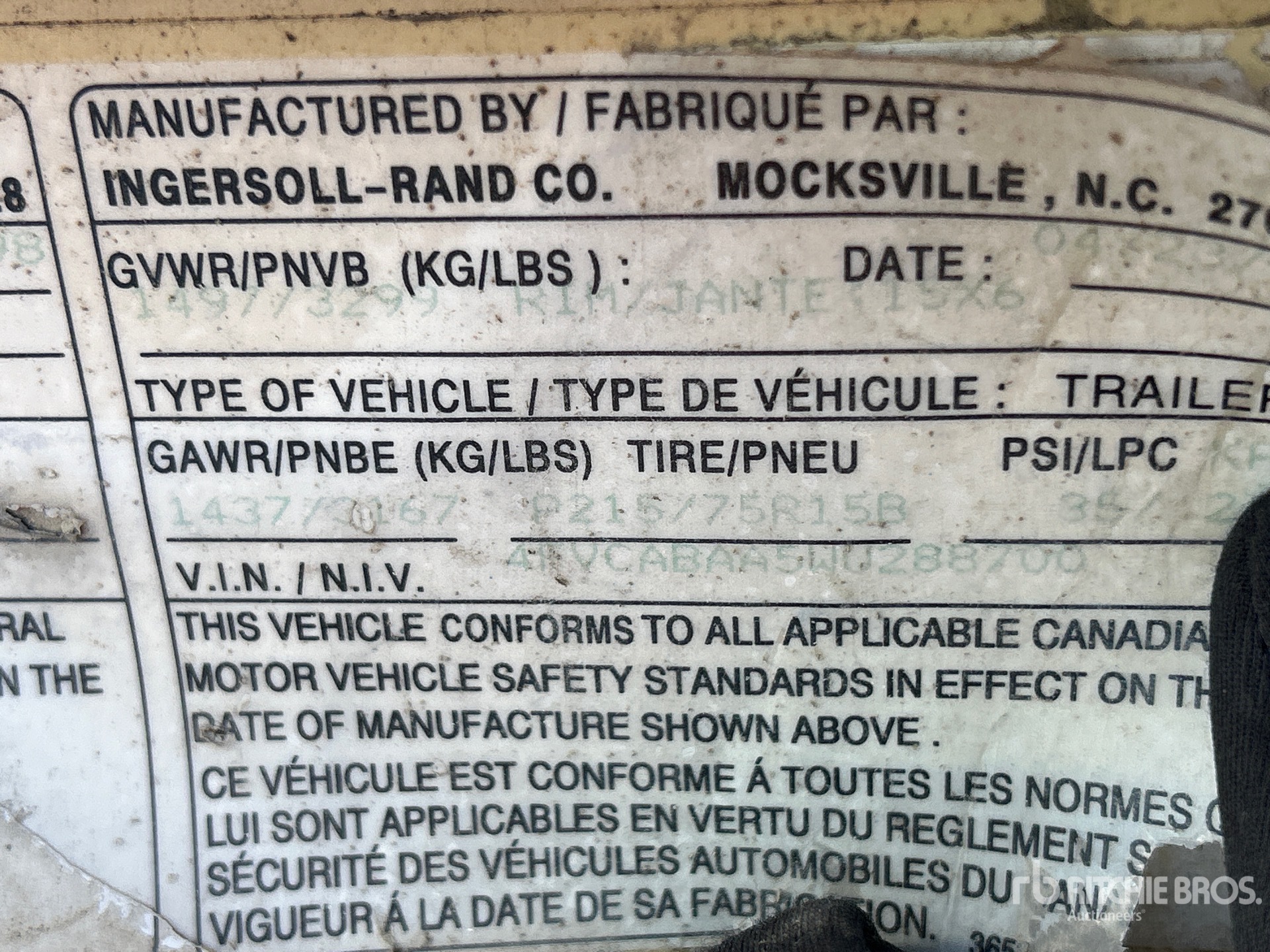 General Appearance with Numer seryjny/numer identyfikacyjny pojazdu