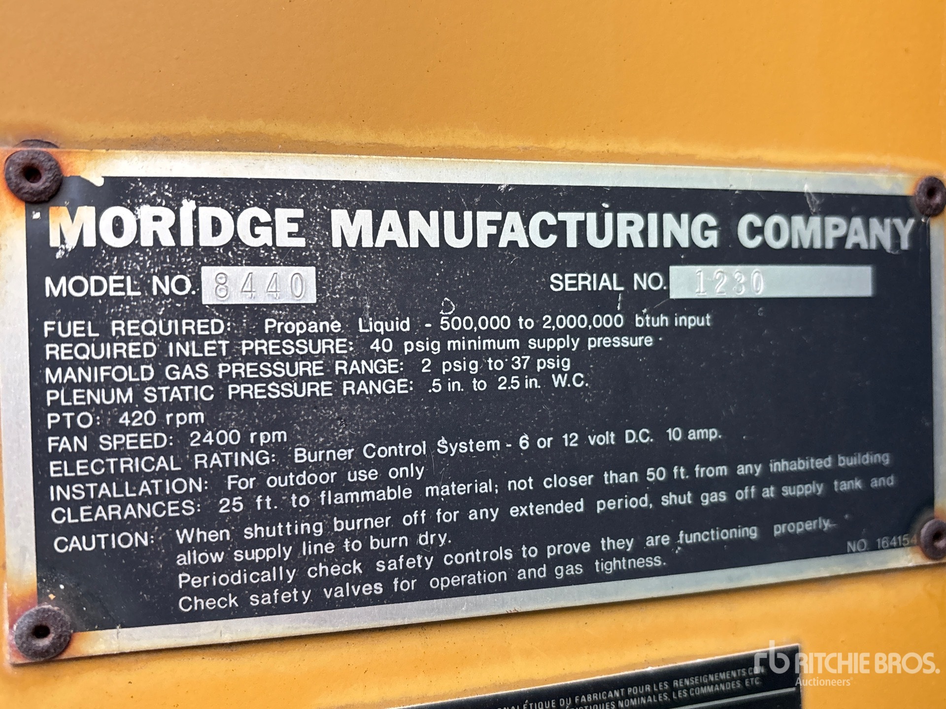 General Appearance with N.º de serie/VIN