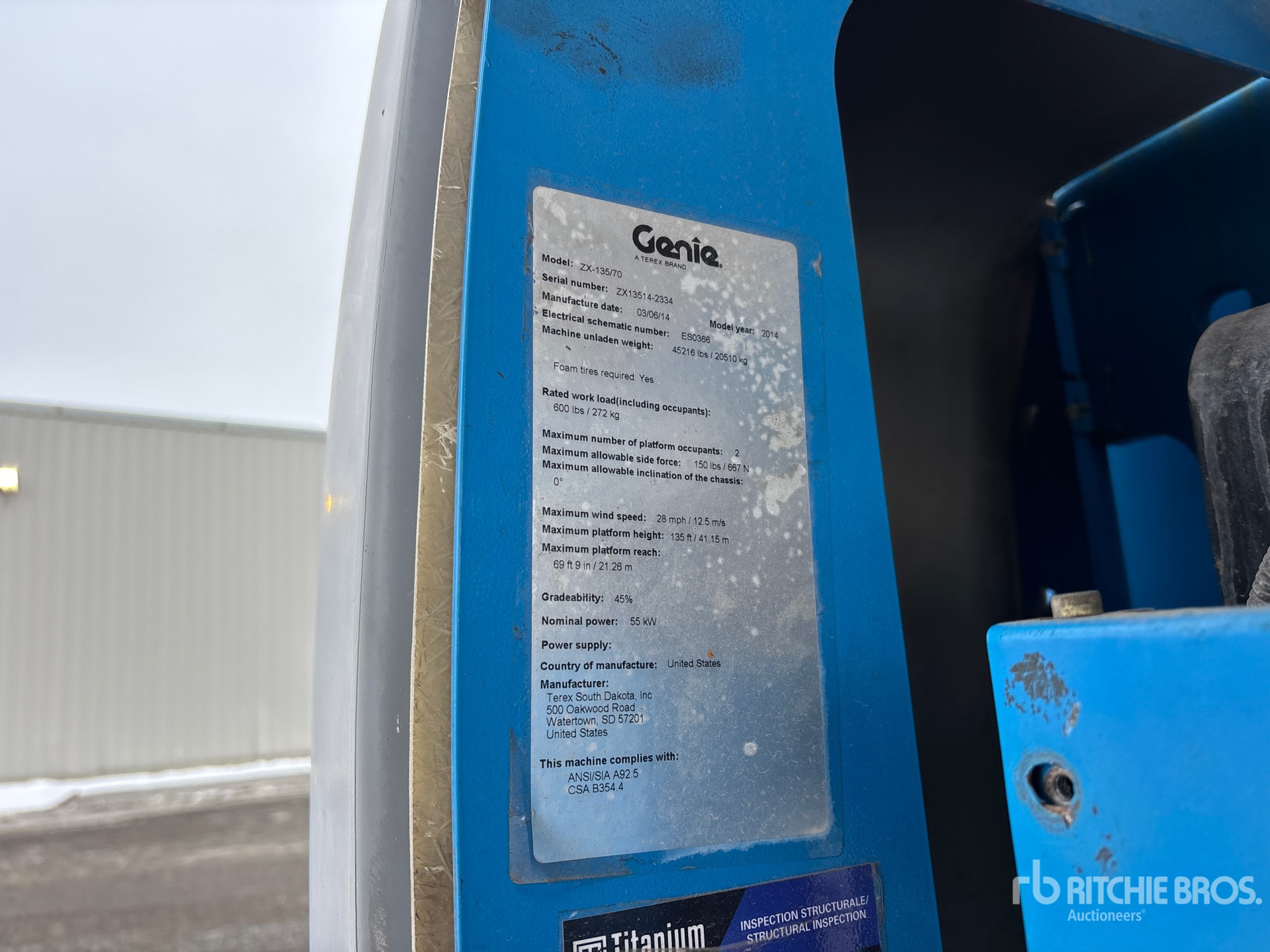 General Appearance with N.º de serie/VIN