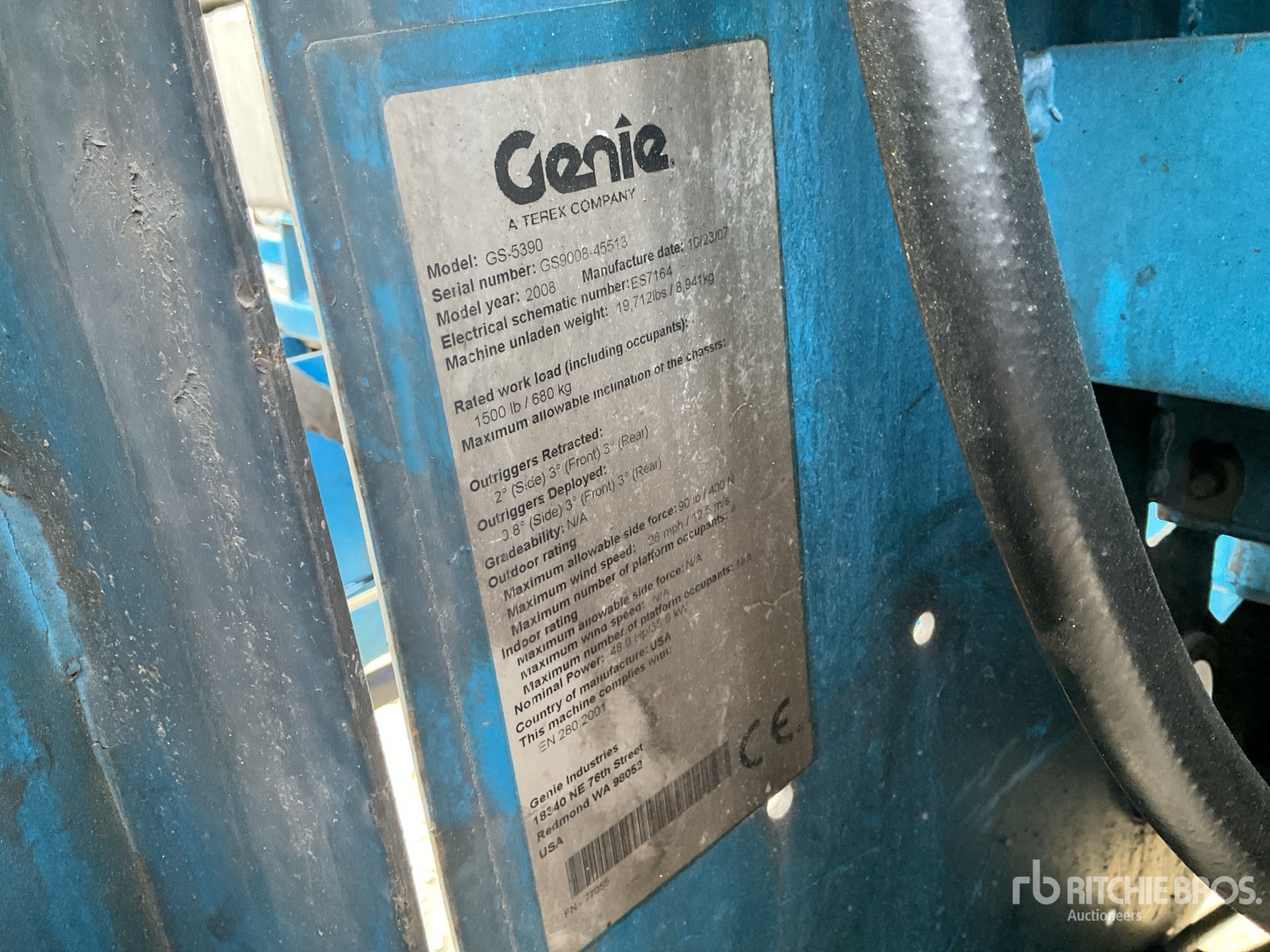 General Appearance with N.º de serie/VIN