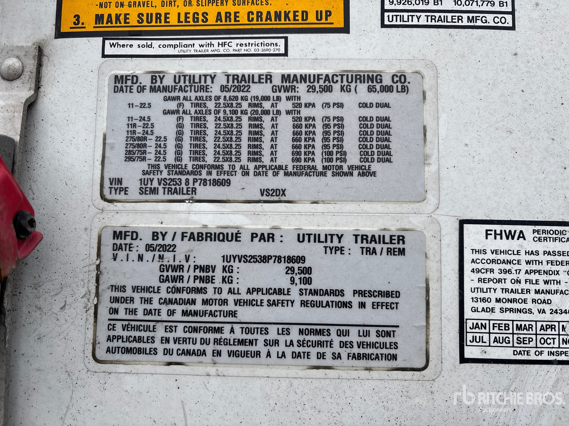 General Appearance with Numéro de série/Numéro d'identification du véhicule automobile