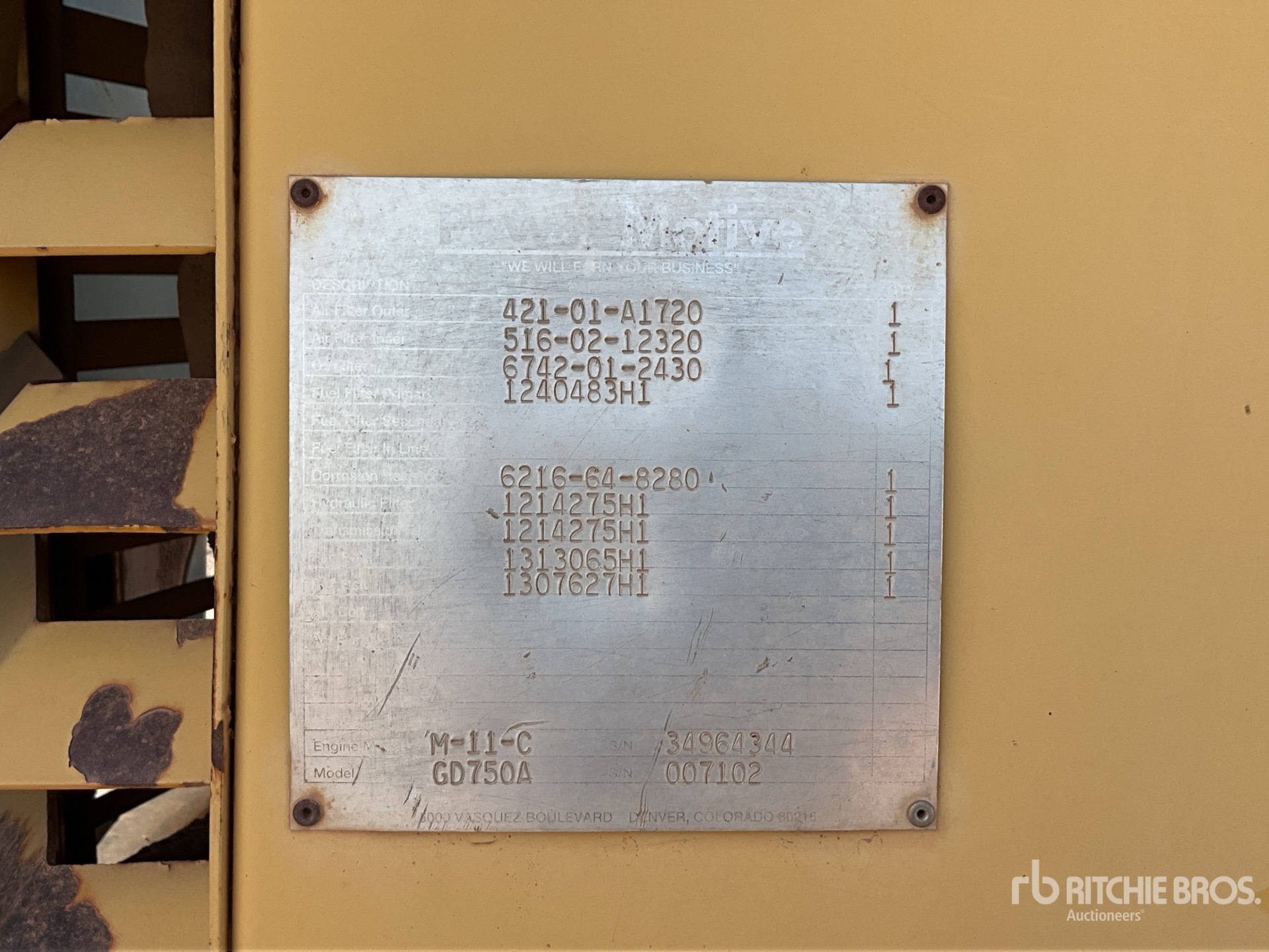 General Appearance with N.º de serie/VIN