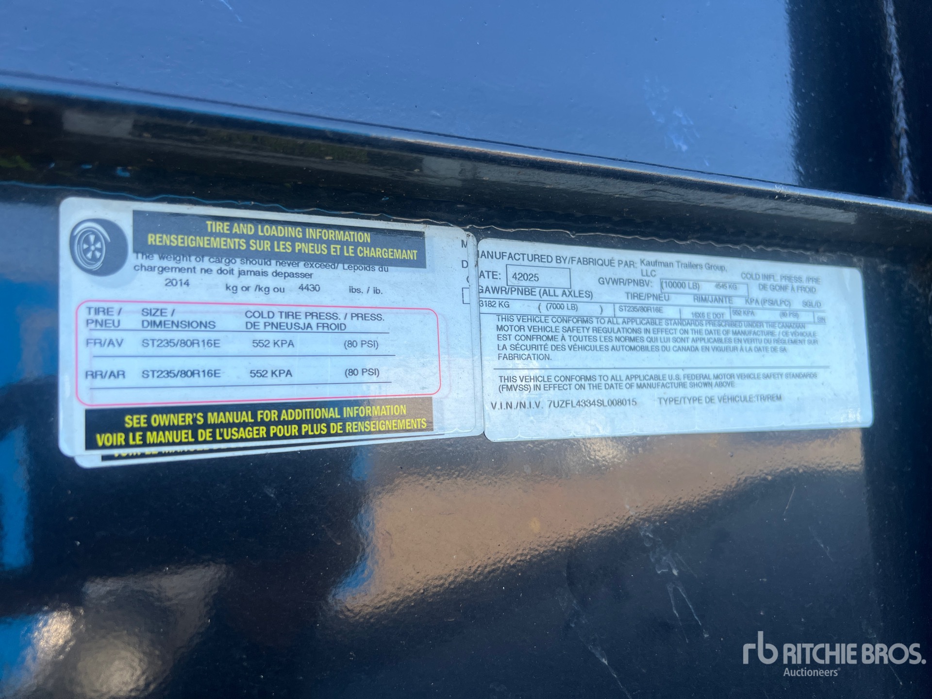 General Appearance with N.º de serie/VIN