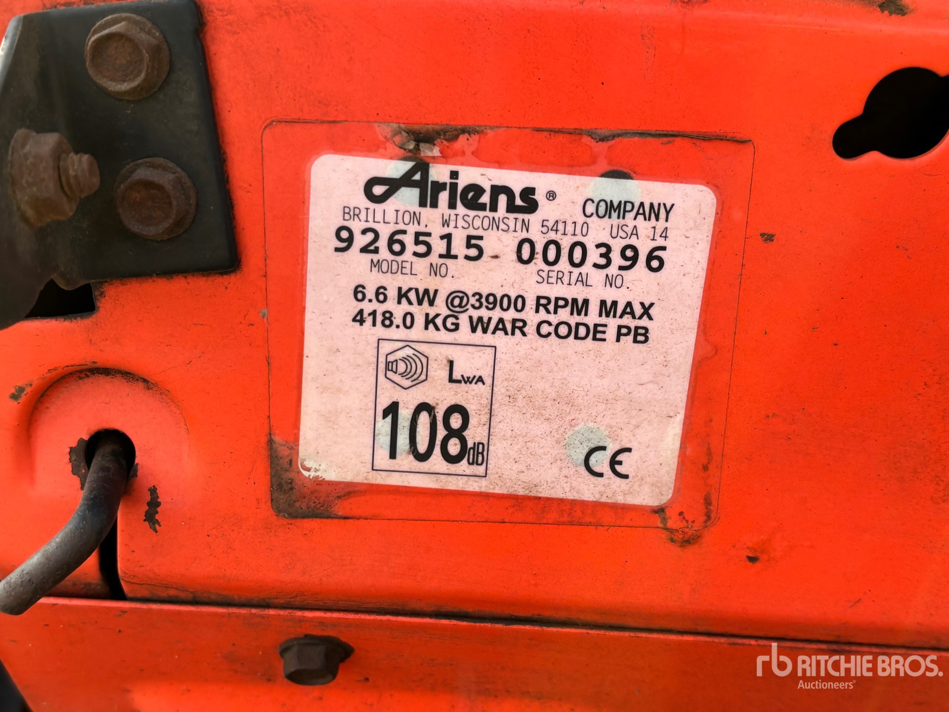 General Appearance with N.º de serie/VIN