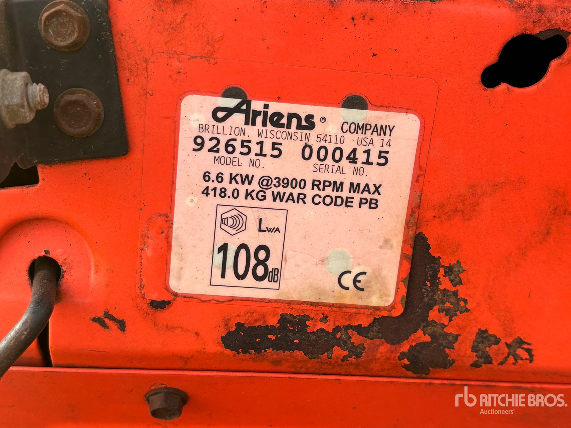 General Appearance with N.º de serie/VIN