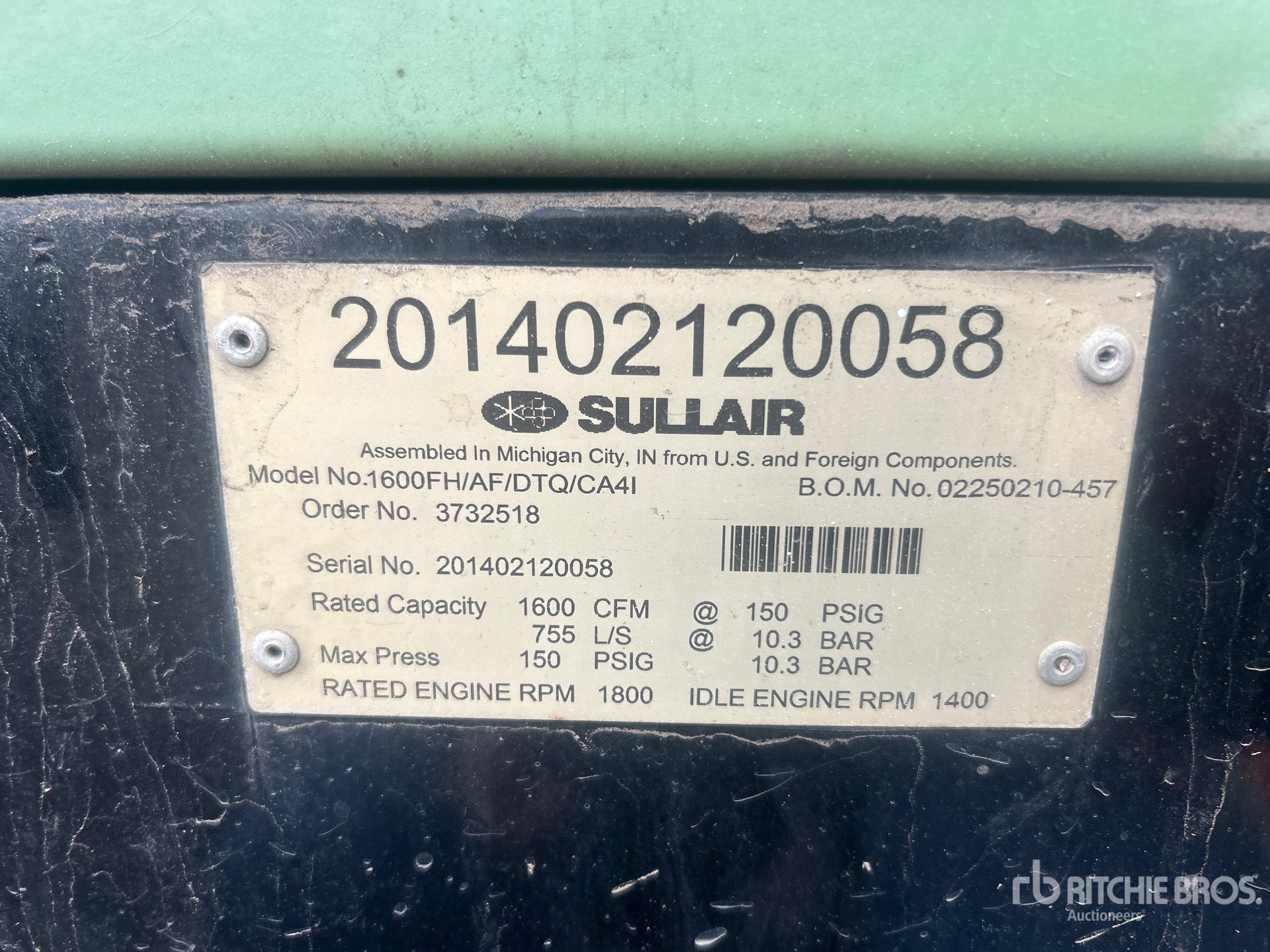 General Appearance with Unit Serial Number