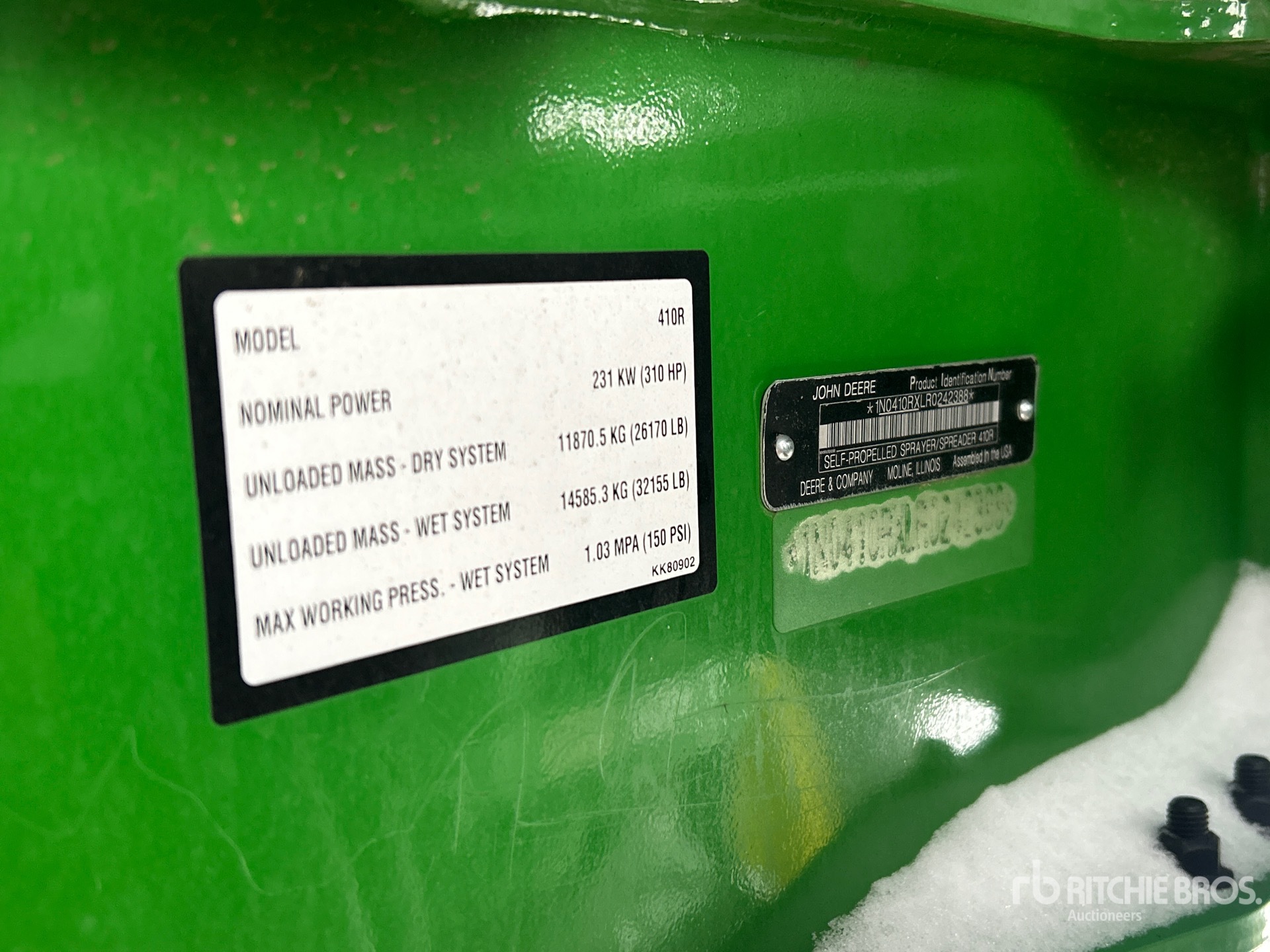 General Appearance with N.º de serie/VIN