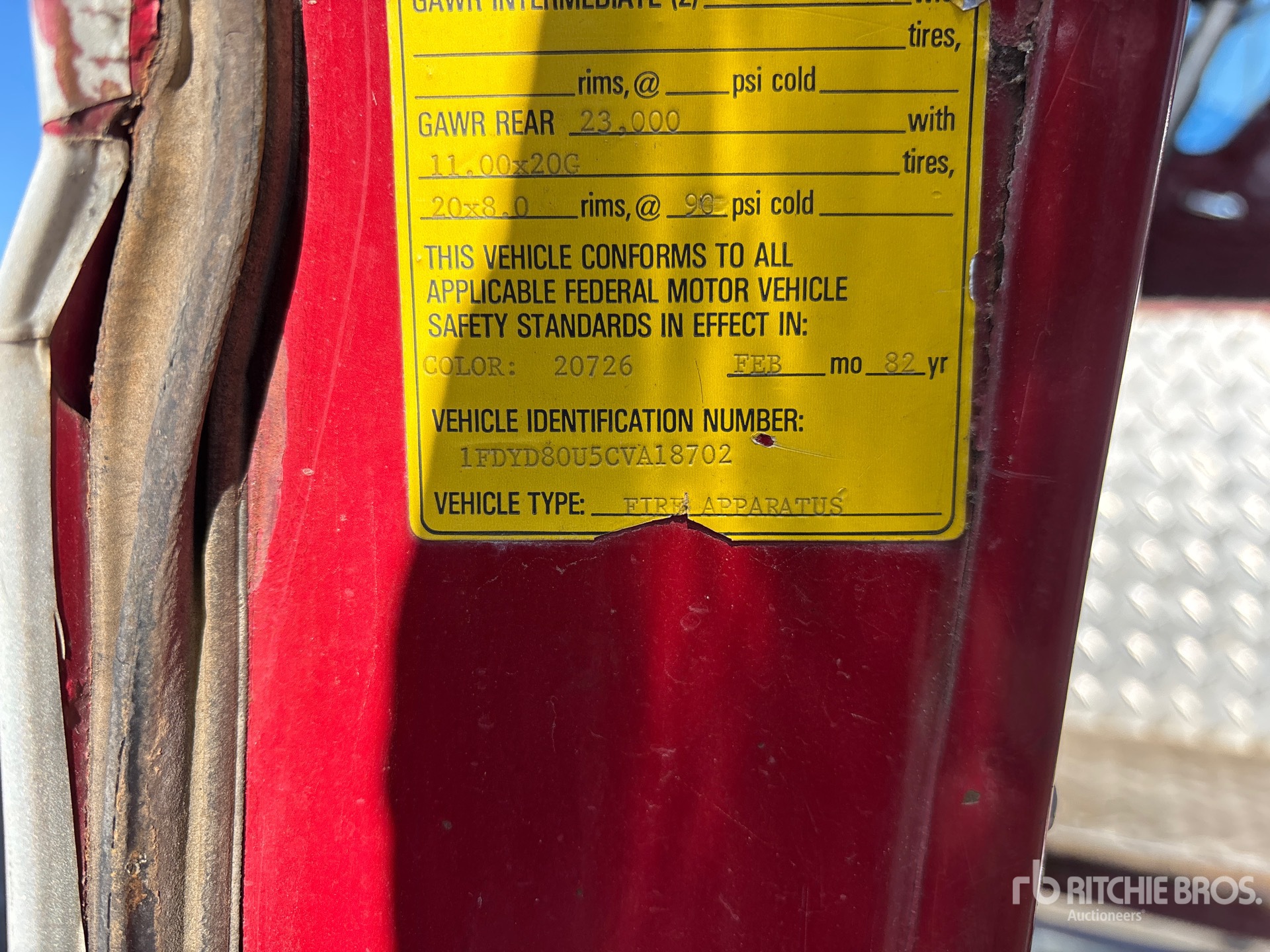 General Appearance with N.º de serie/VIN