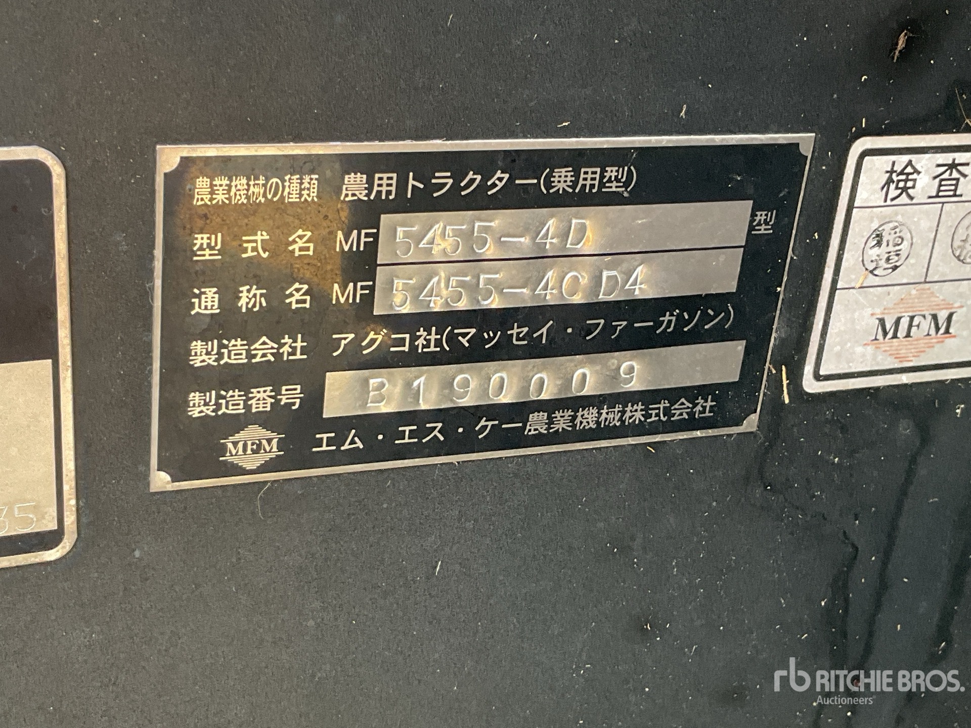 General Appearance with N.º de serie/VIN