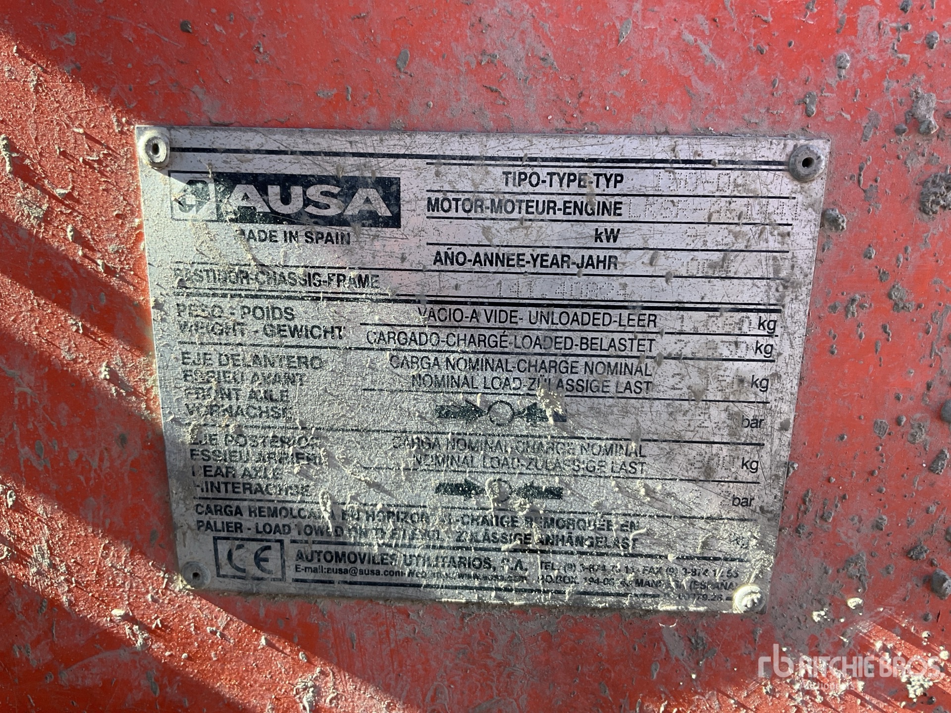 General Appearance with N.º de serie/VIN