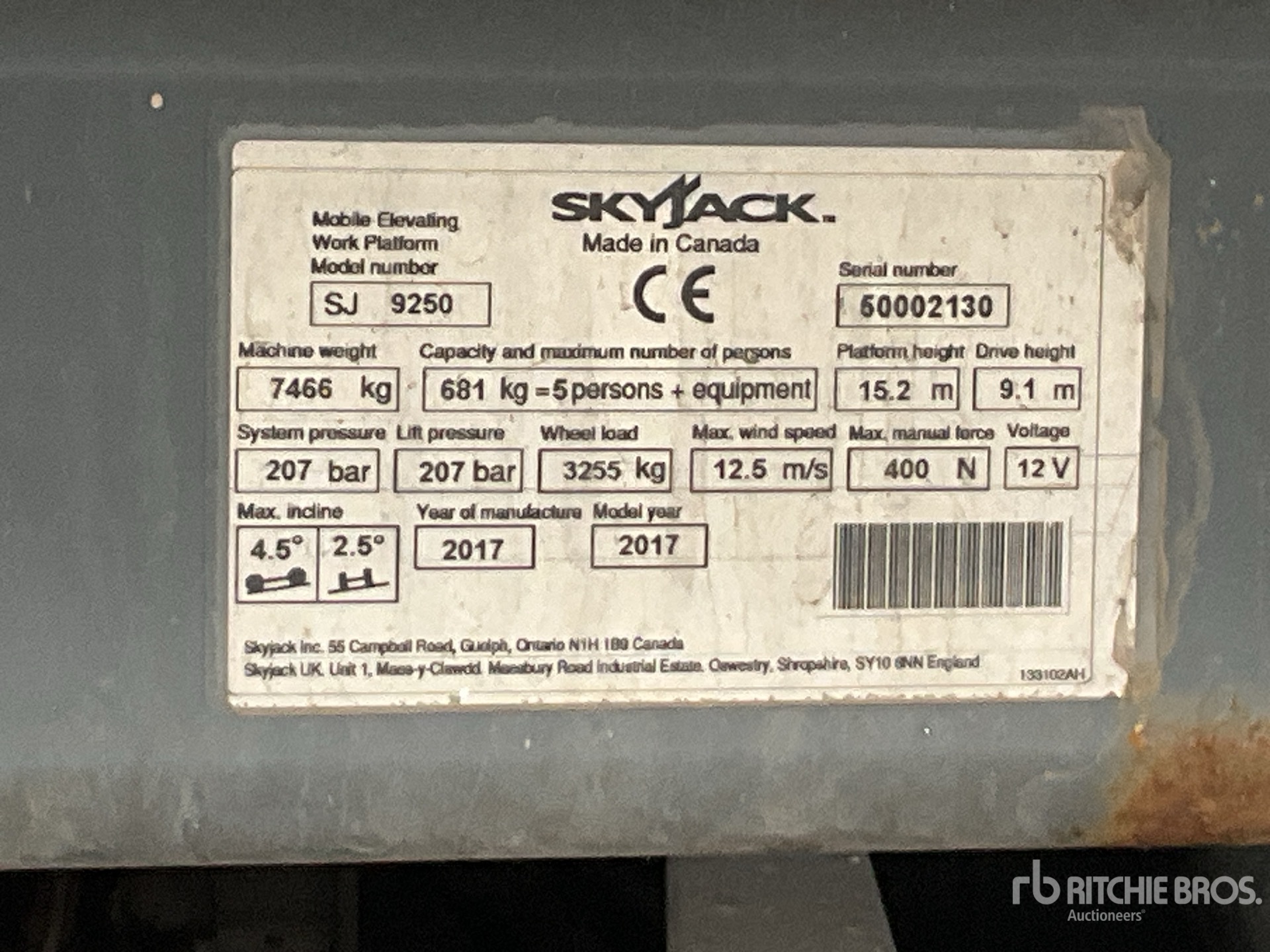 General Appearance with Numer seryjny/numer identyfikacyjny pojazdu