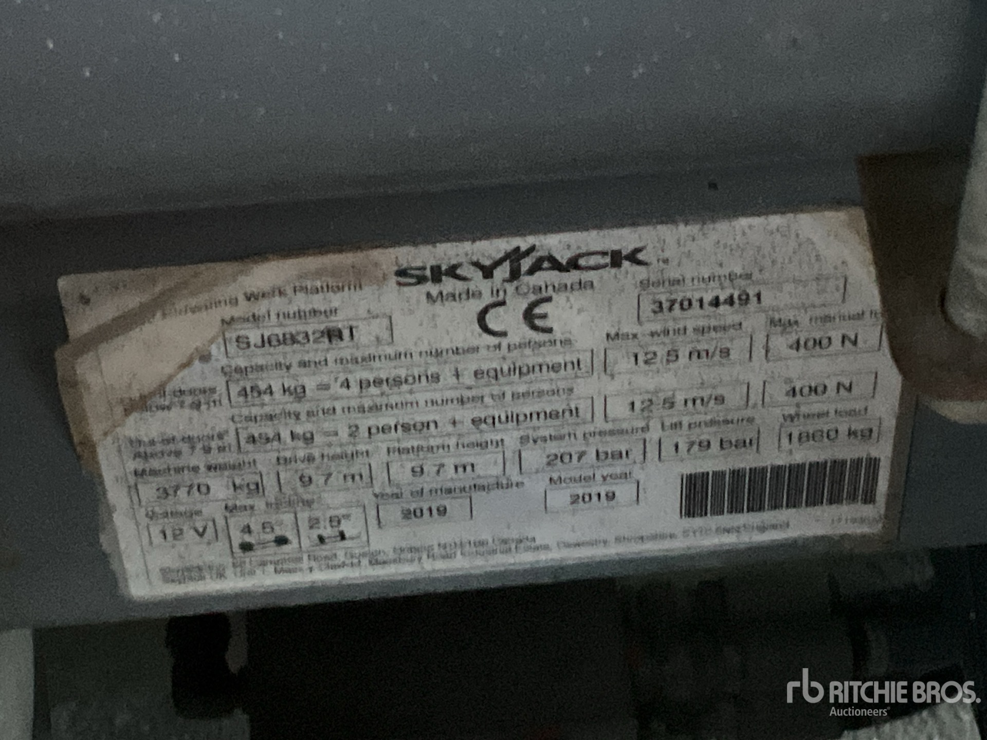 General Appearance with N.º de serie/VIN