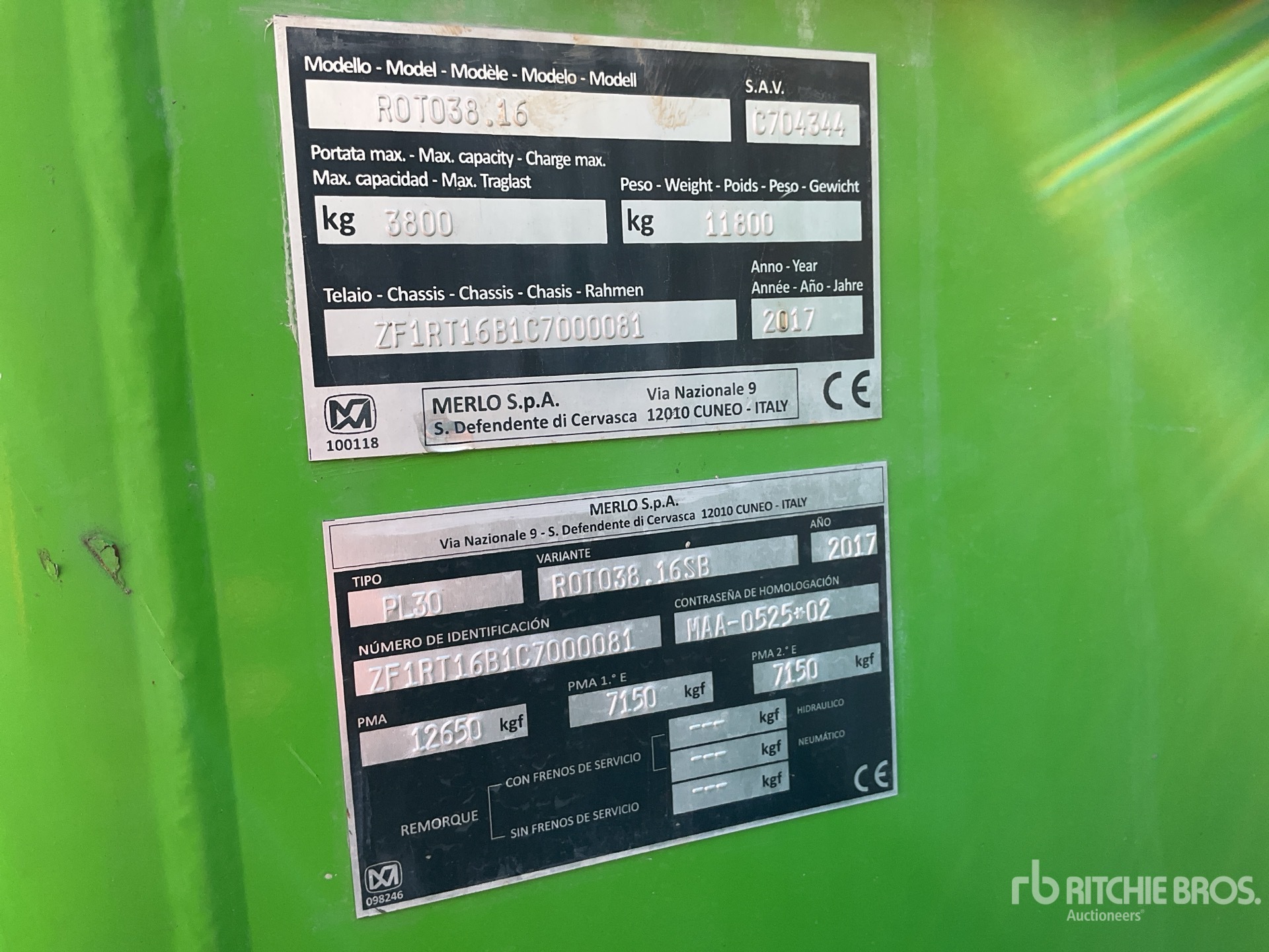 General Appearance with Seriennummer / FIN