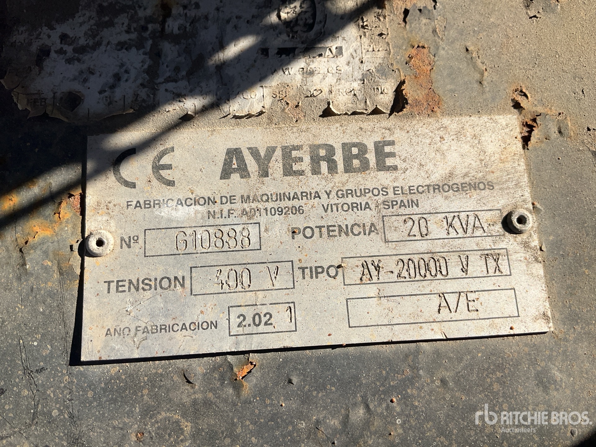 General Appearance with N.º de serie/VIN