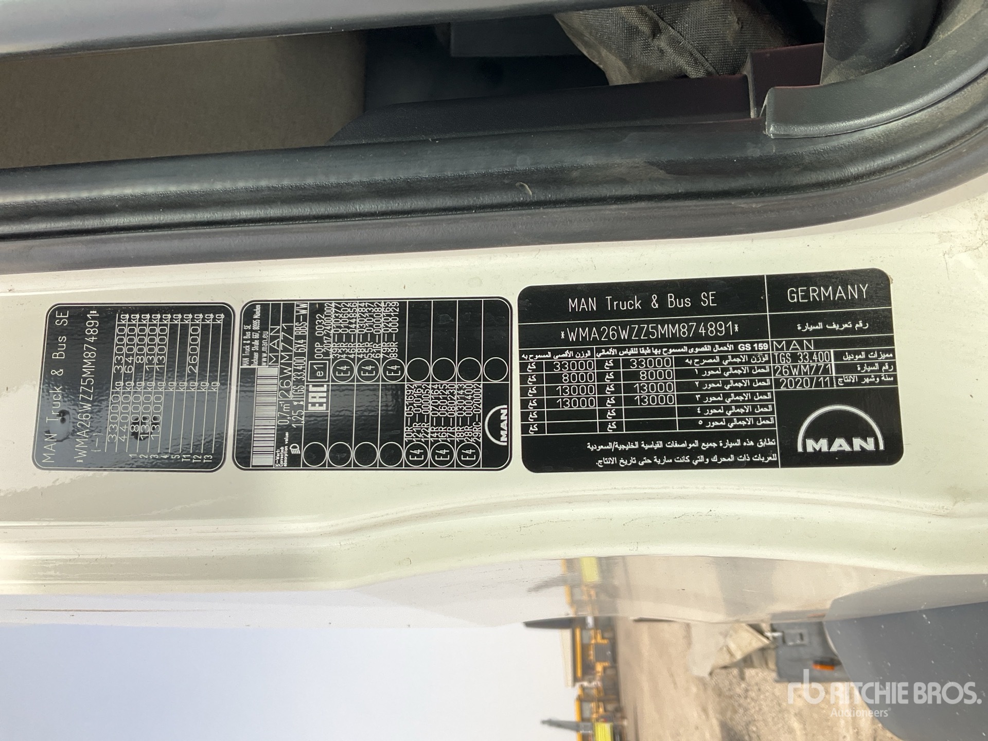 General Appearance with N.º de serie/VIN