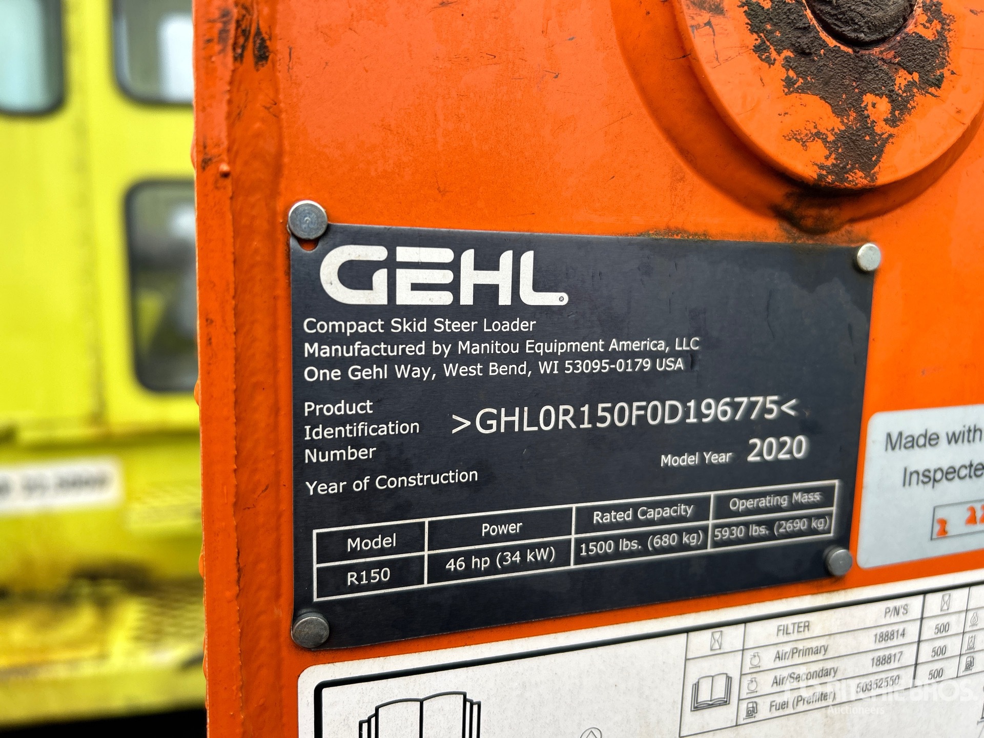 General Appearance with Numéro de série/Numéro d'identification du véhicule automobile