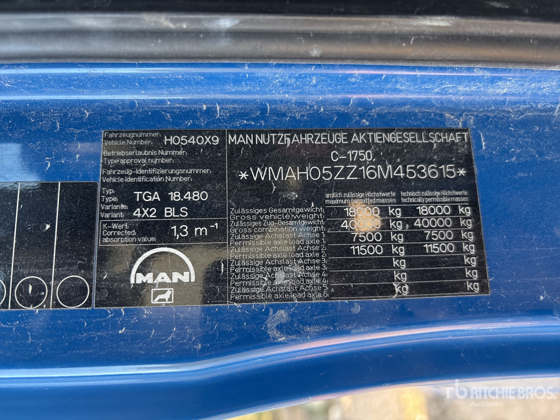 General Appearance with N.º de serie/VIN