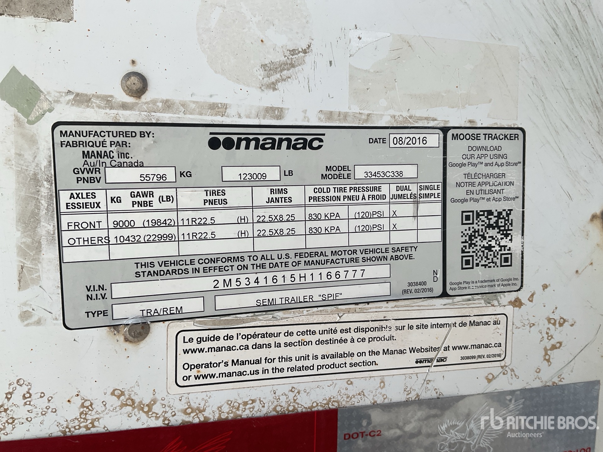 General Appearance with N.º de serie/VIN