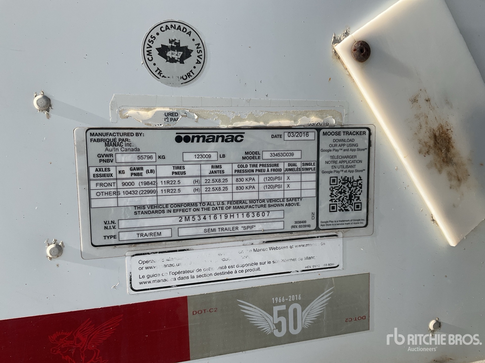 General Appearance with N.º de serie/VIN