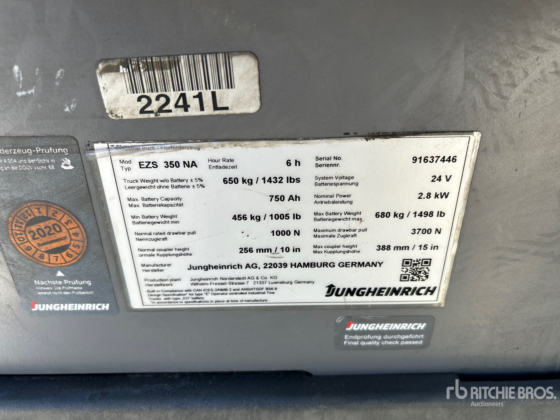 General Appearance with Seriennummer / FIN