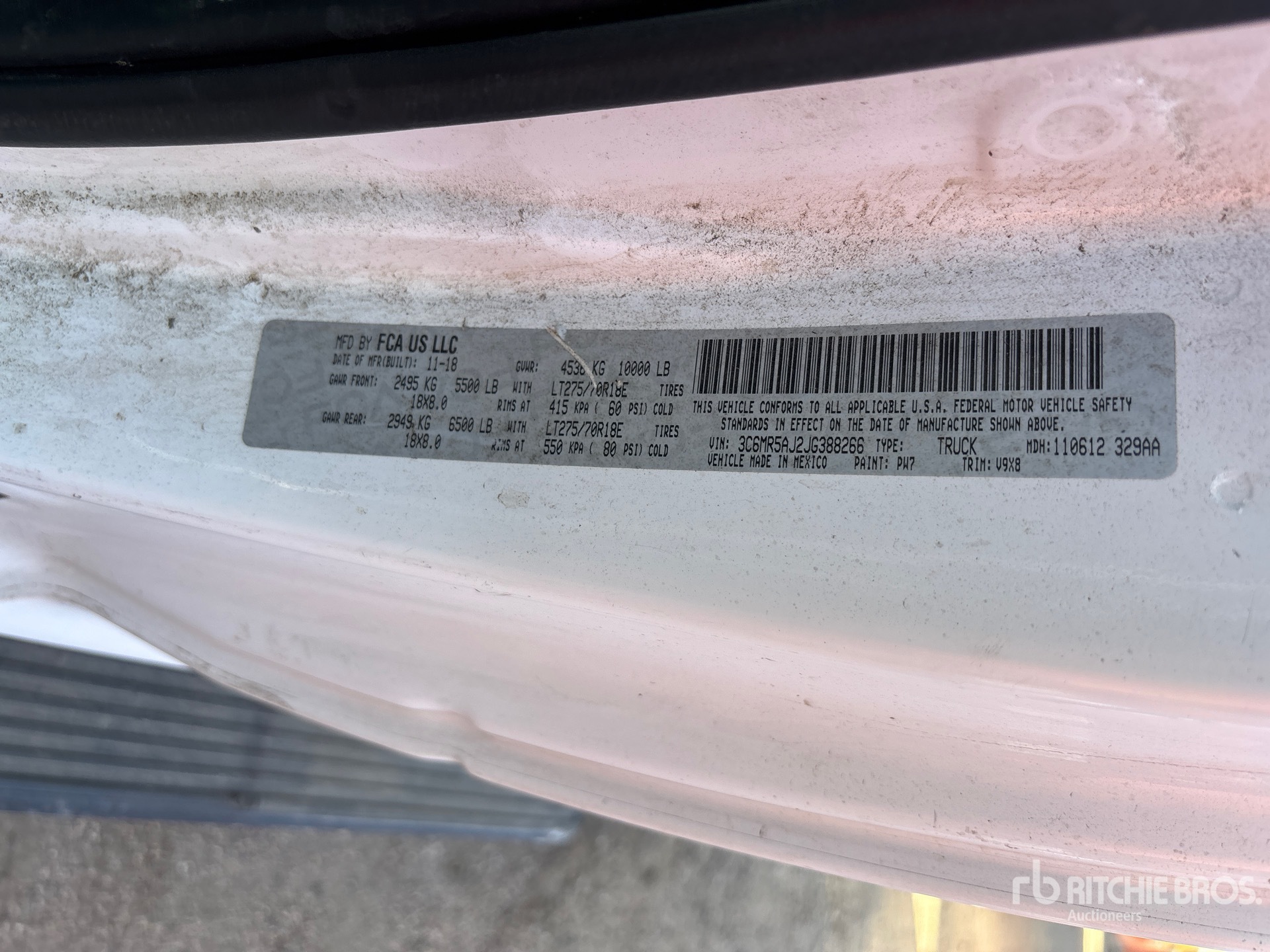 General Appearance with N.º de serie/VIN