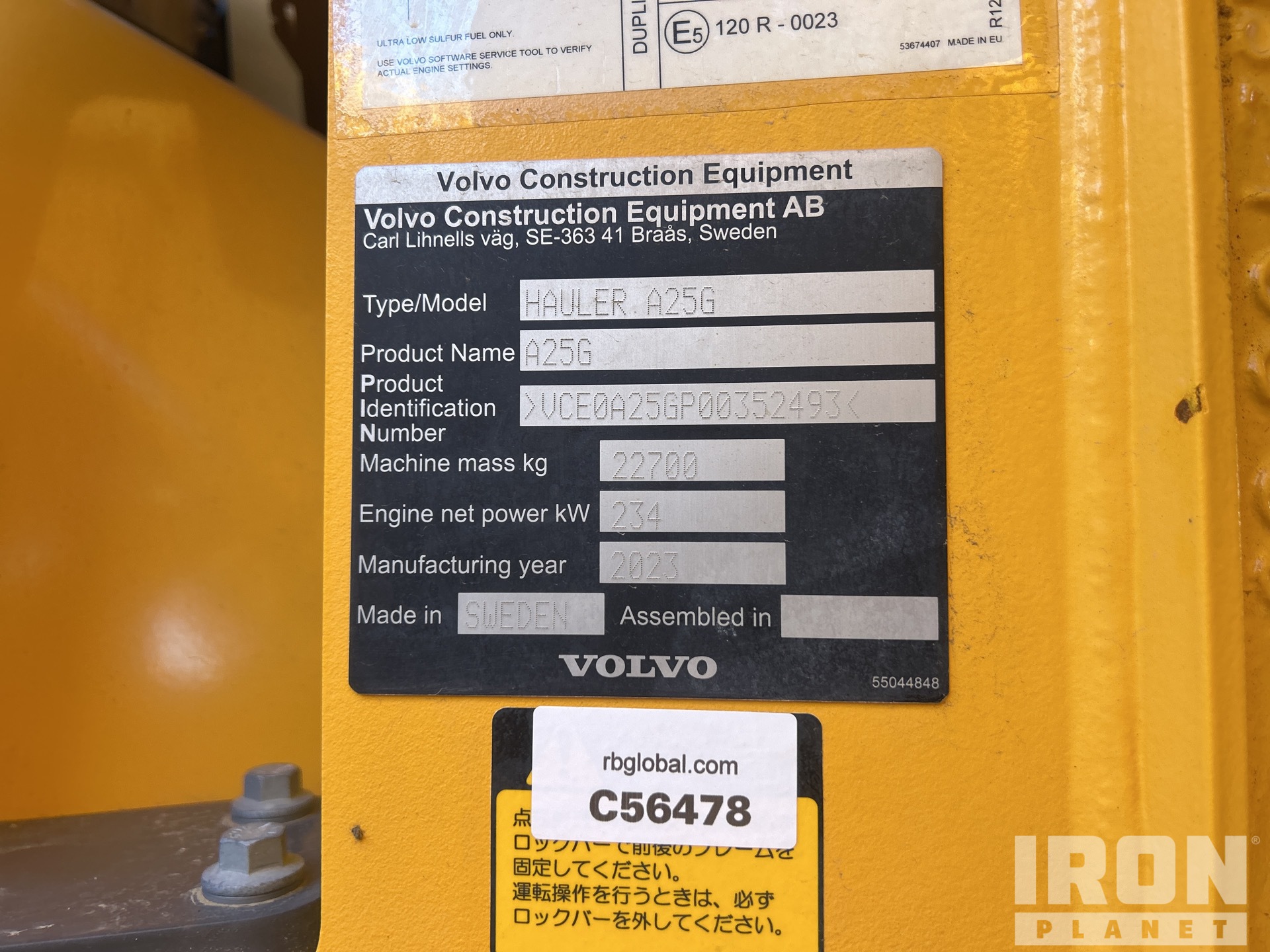 General Appearance with Numero seriale/numero d’identificazione del veicolo (VIN)