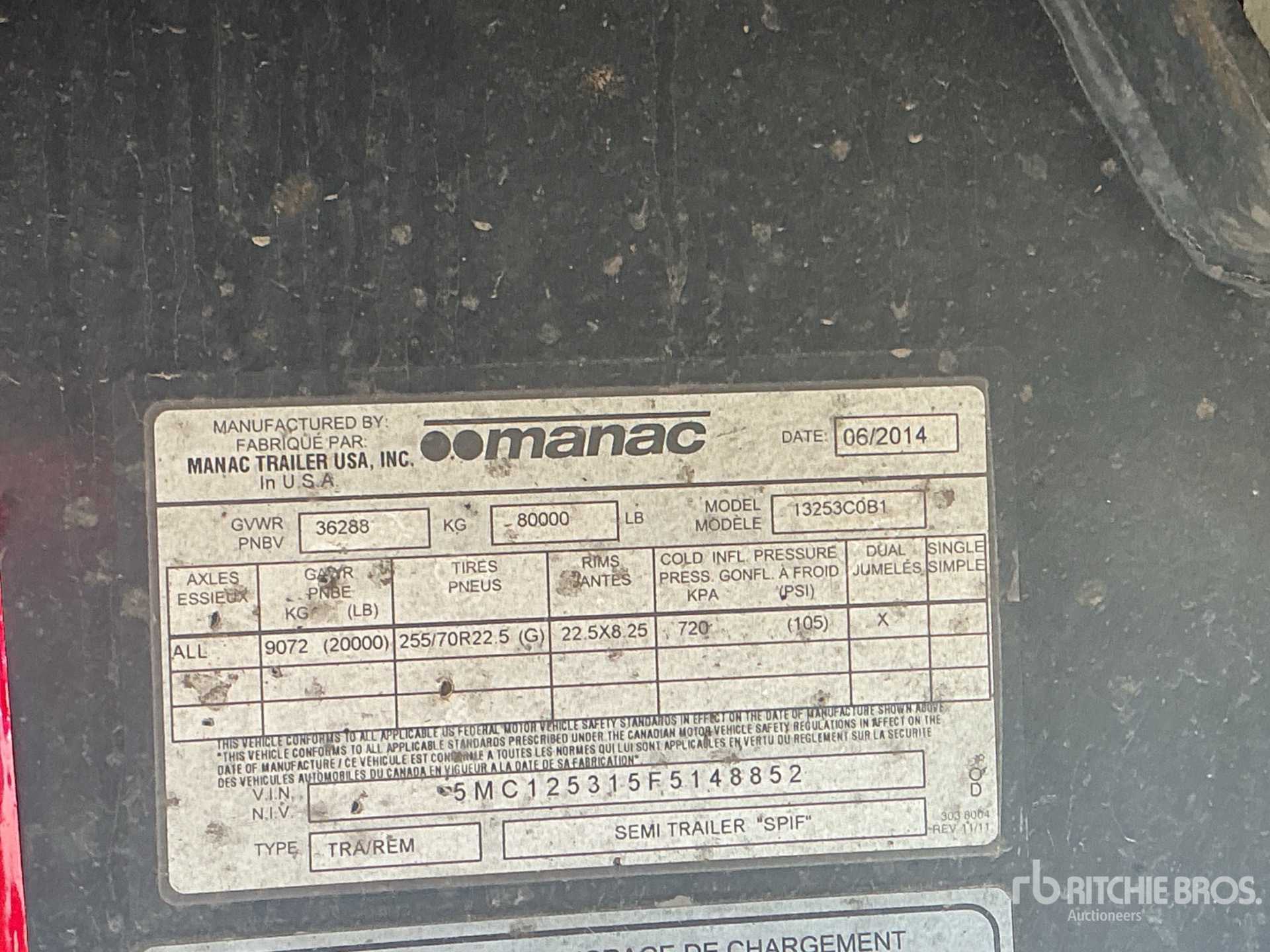 General Appearance with Numéro de série/Numéro d'identification du véhicule automobile