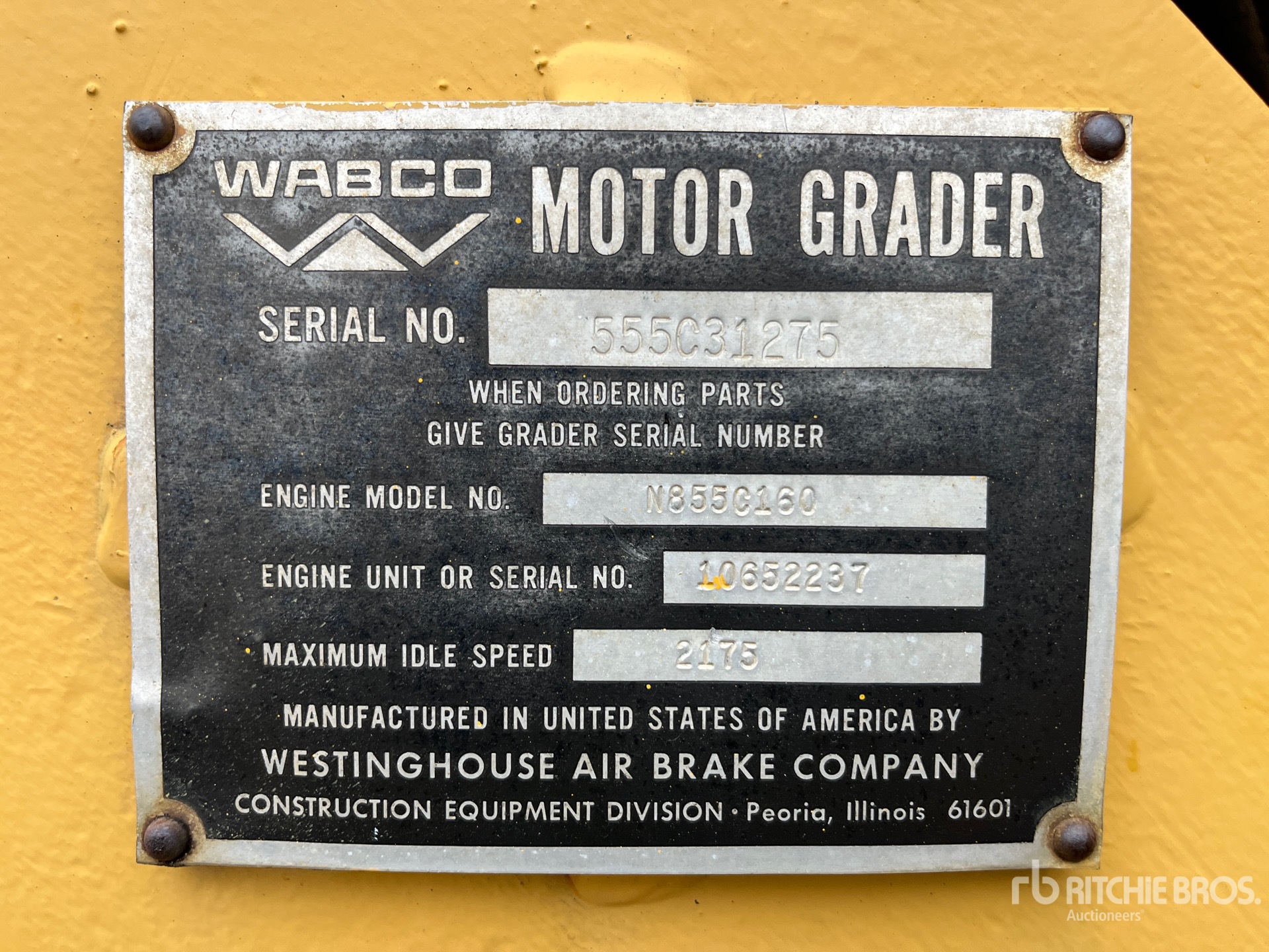 General Appearance with N.º de serie/VIN