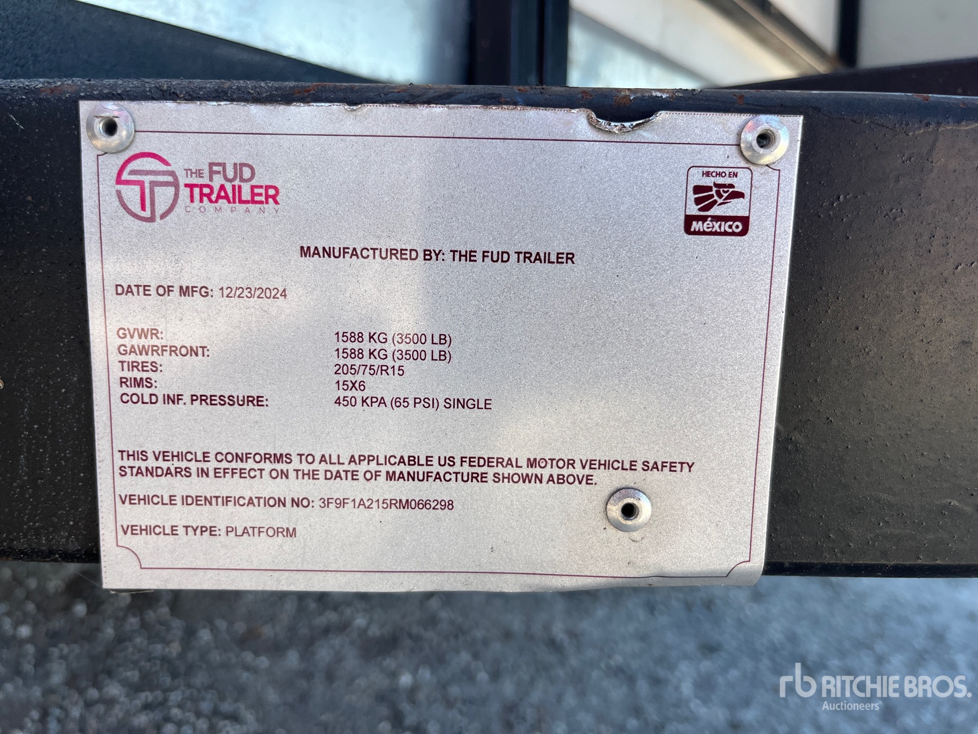 General Appearance with Numéro de série/Numéro d'identification du véhicule automobile