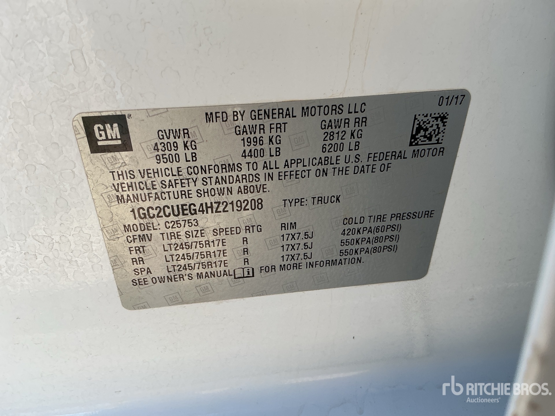 General Appearance with Numero seriale/numero d’identificazione del veicolo (VIN)