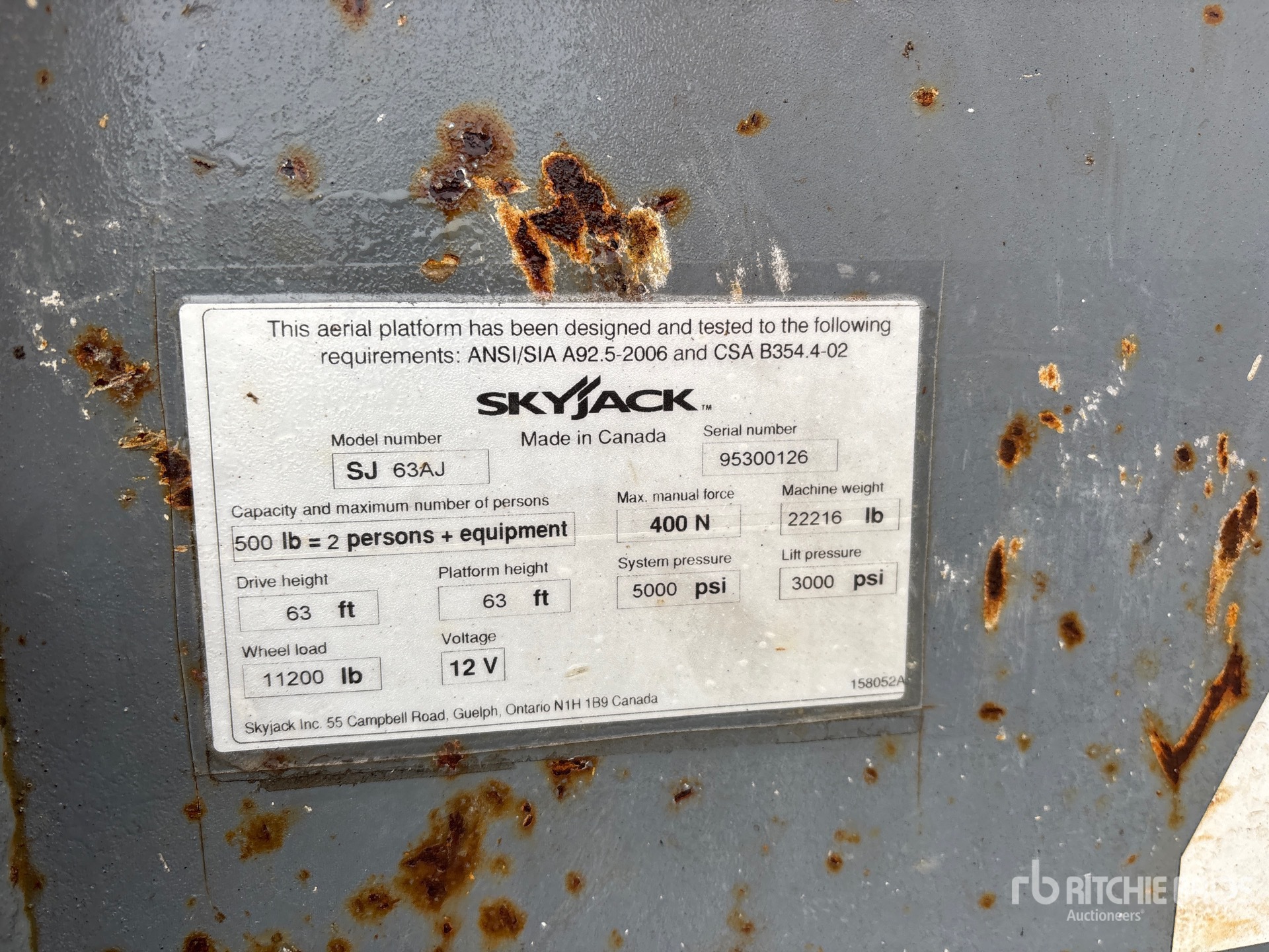 General Appearance with N.º de serie/VIN