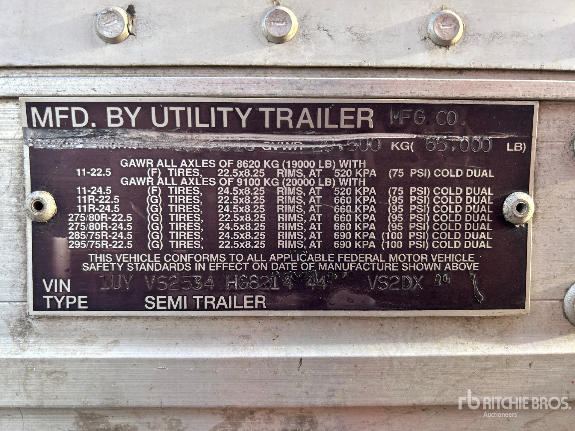 General Appearance with Numero seriale/numero d’identificazione del veicolo (VIN)
