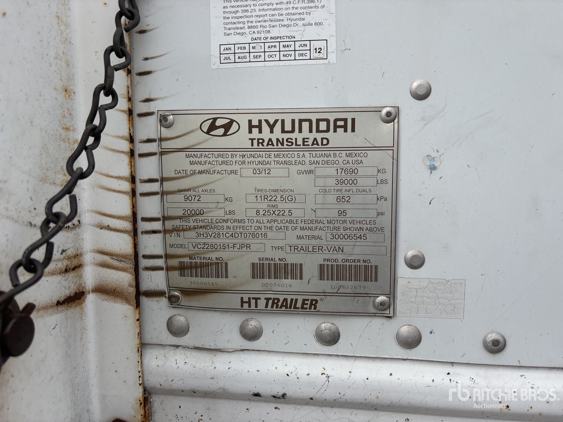 General Appearance with Seriennummer / FIN